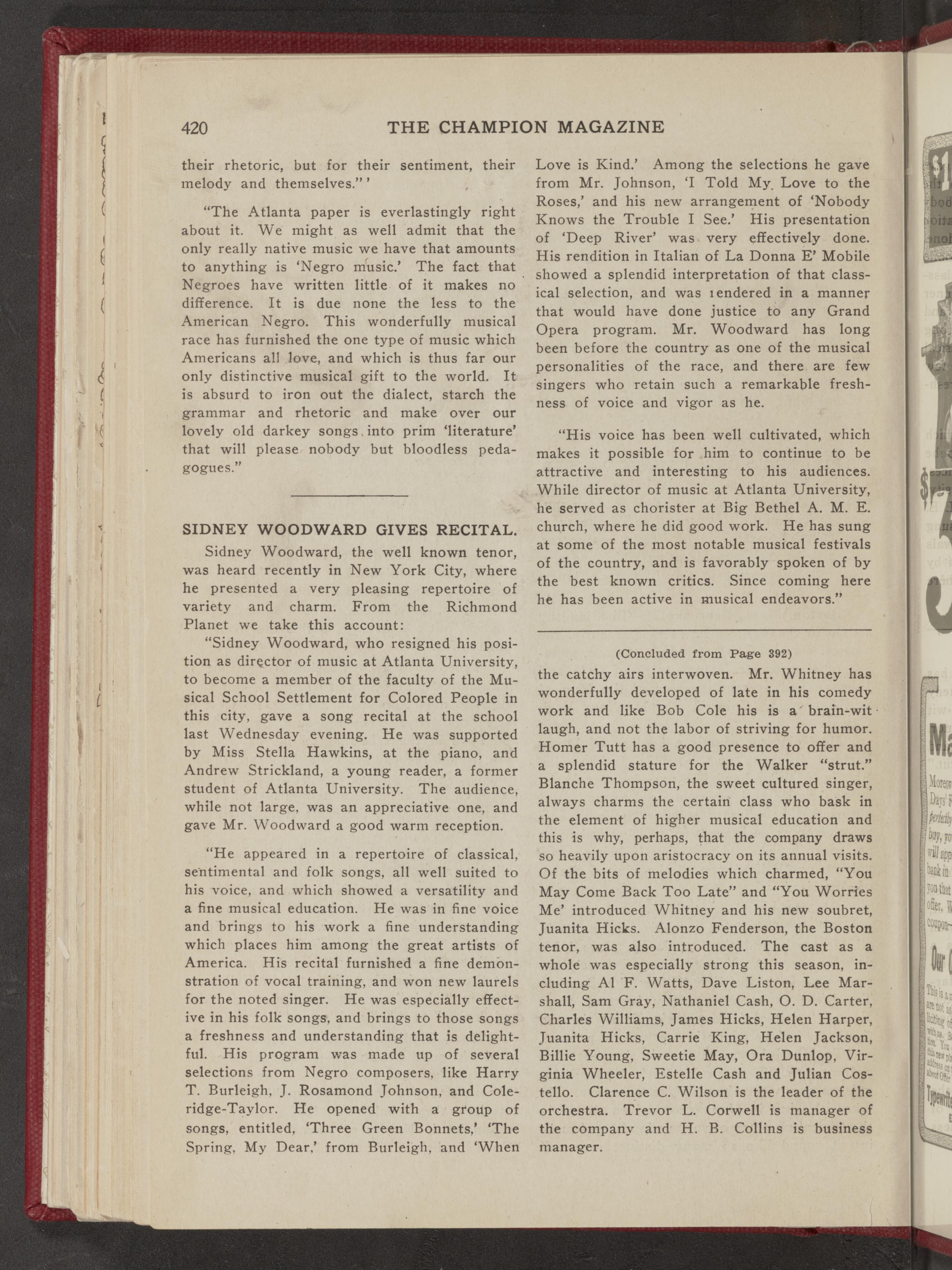 Scanned image of the current content page