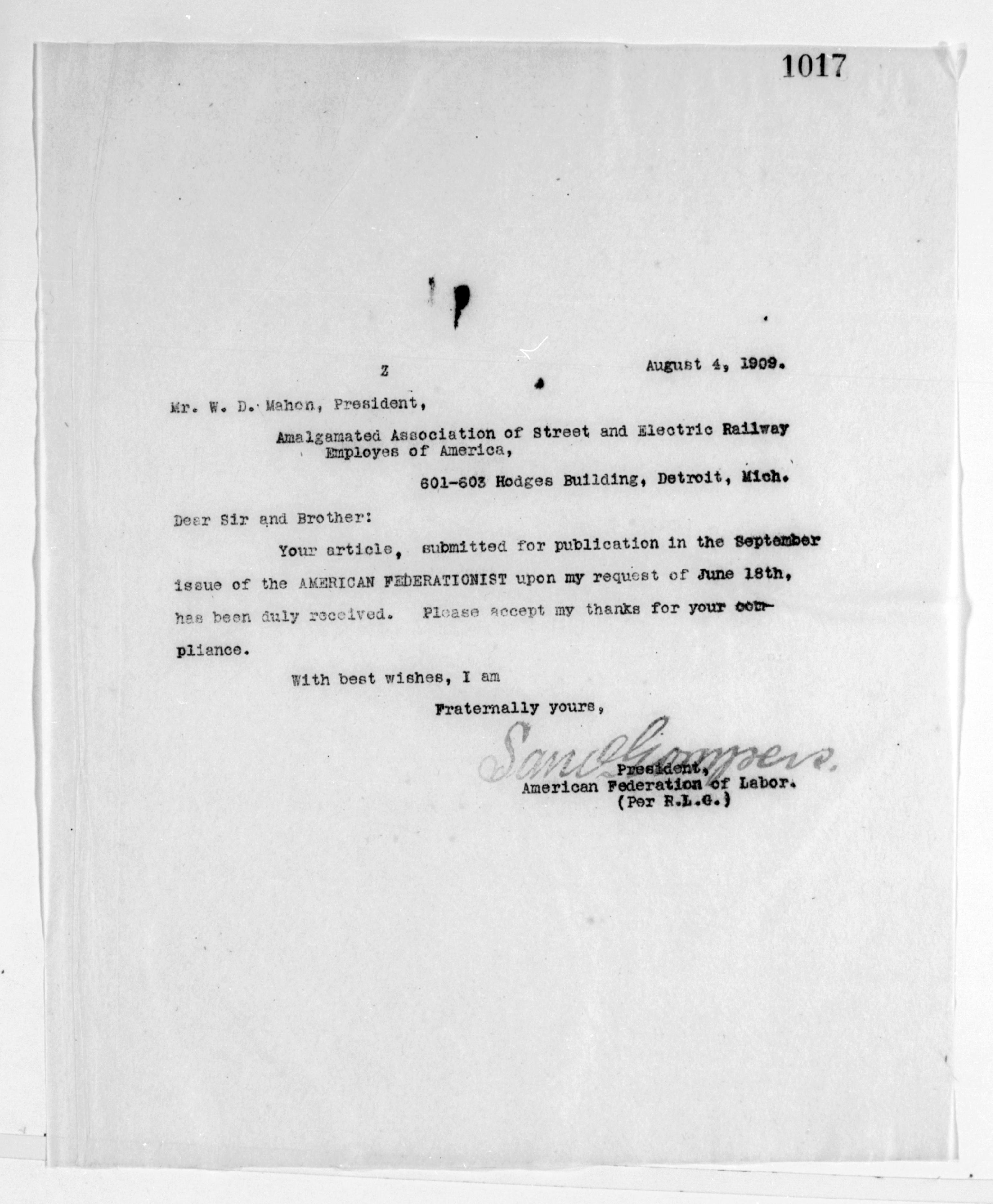 Scanned image of the current content page