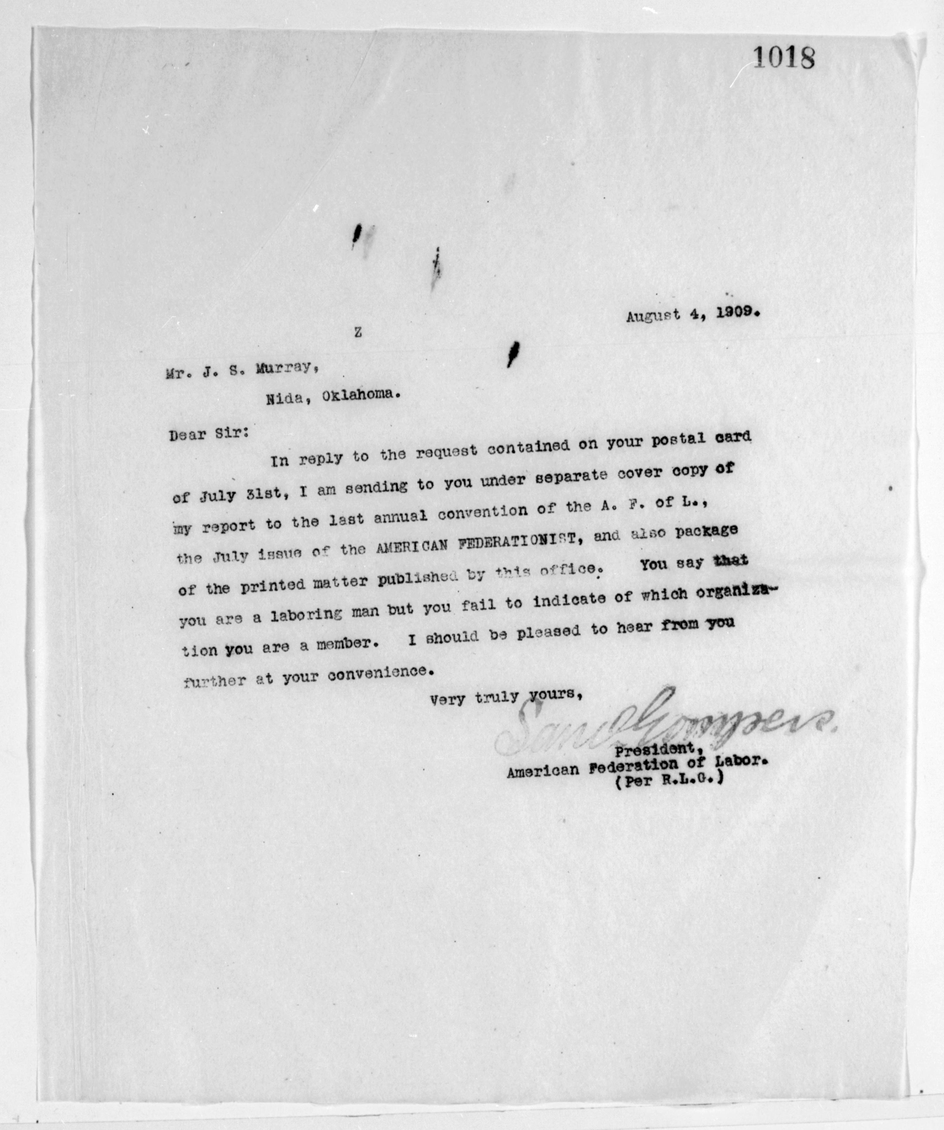 Scanned image of the current content page