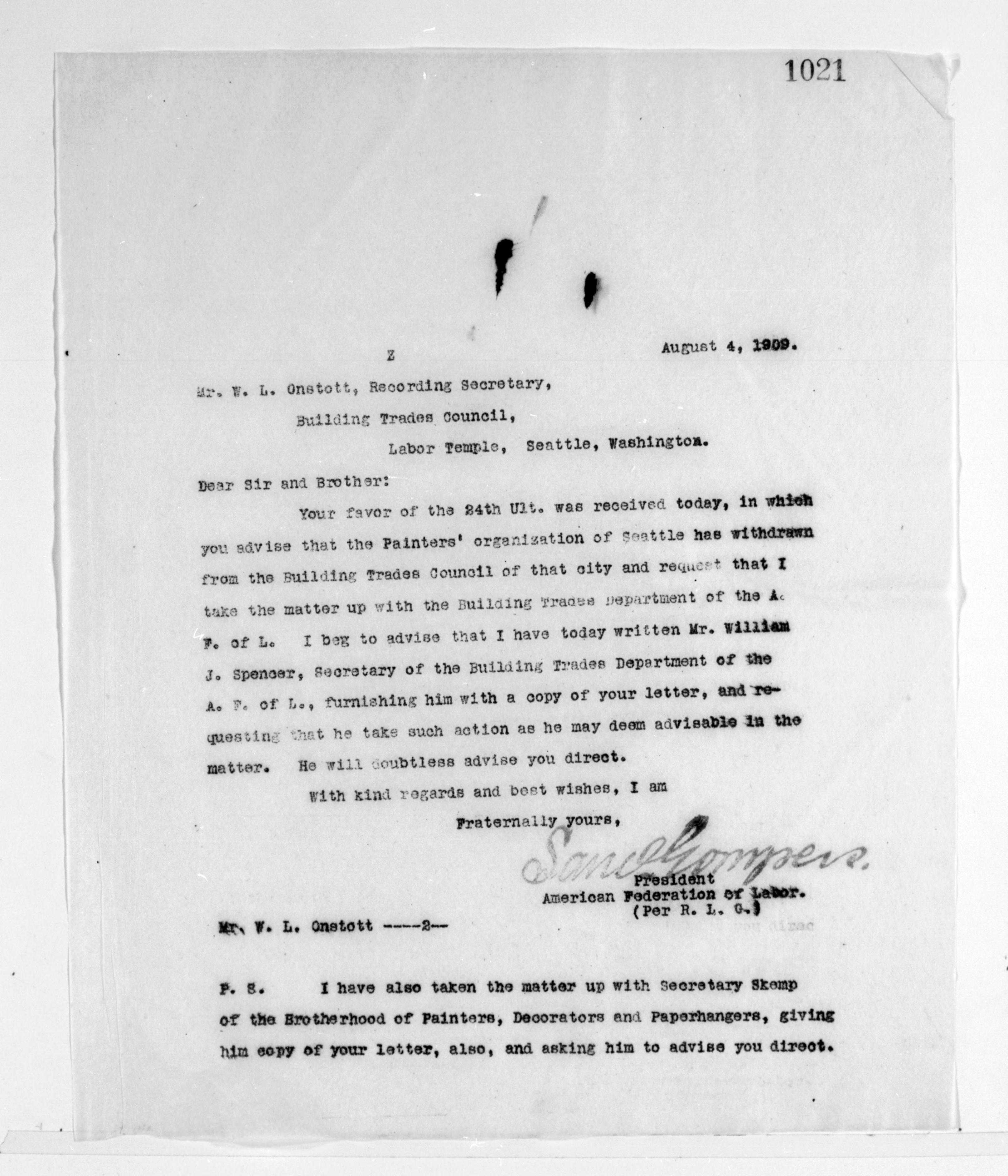 Scanned image of the current content page