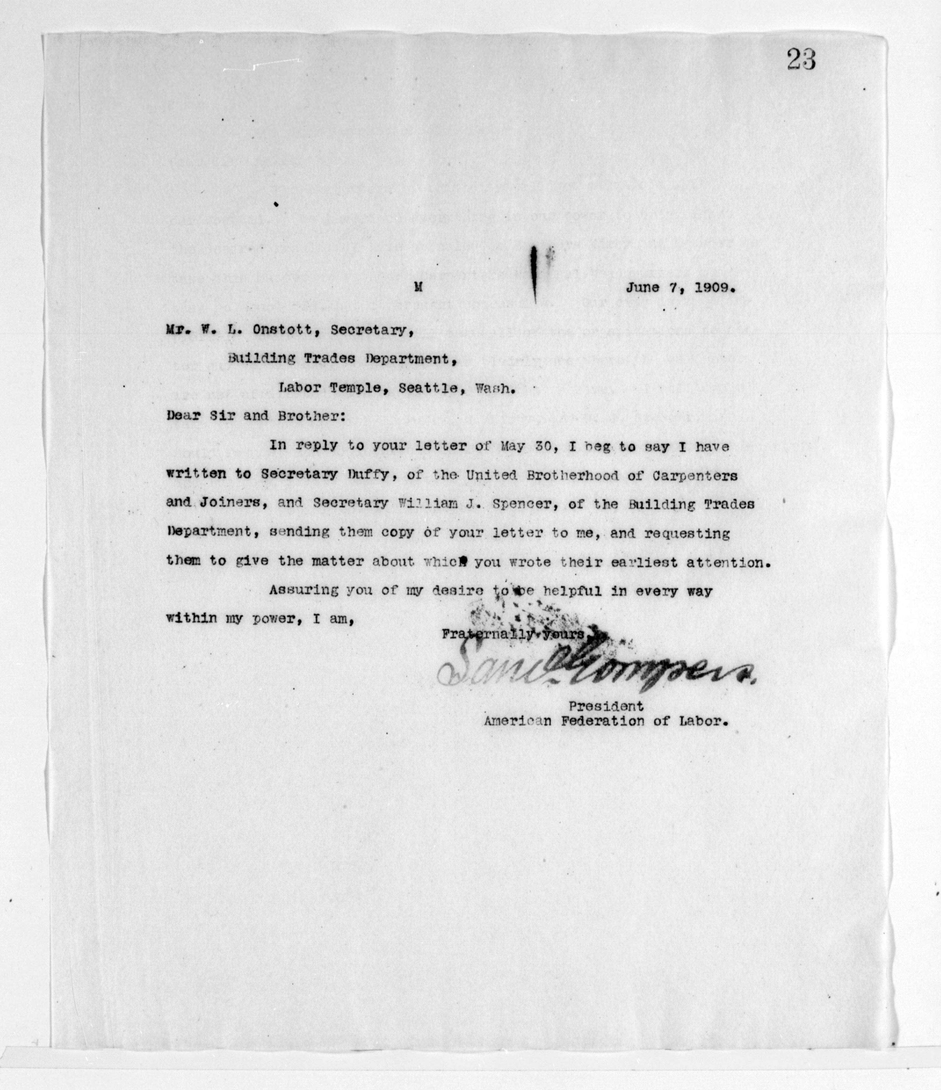 Scanned image of the current content page