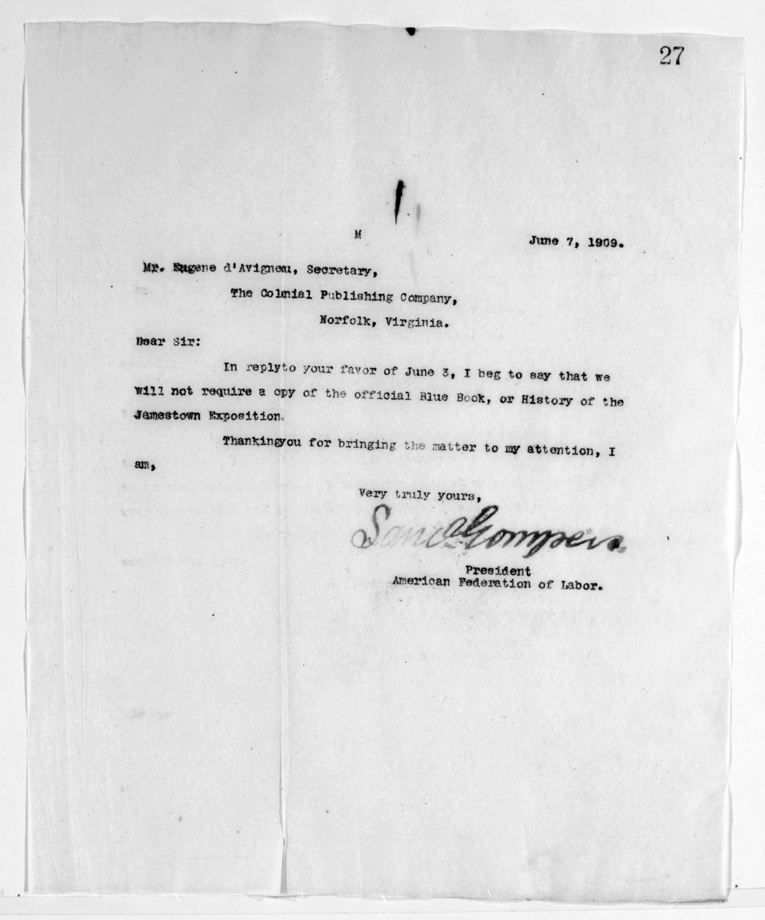 Scanned image of the current content page