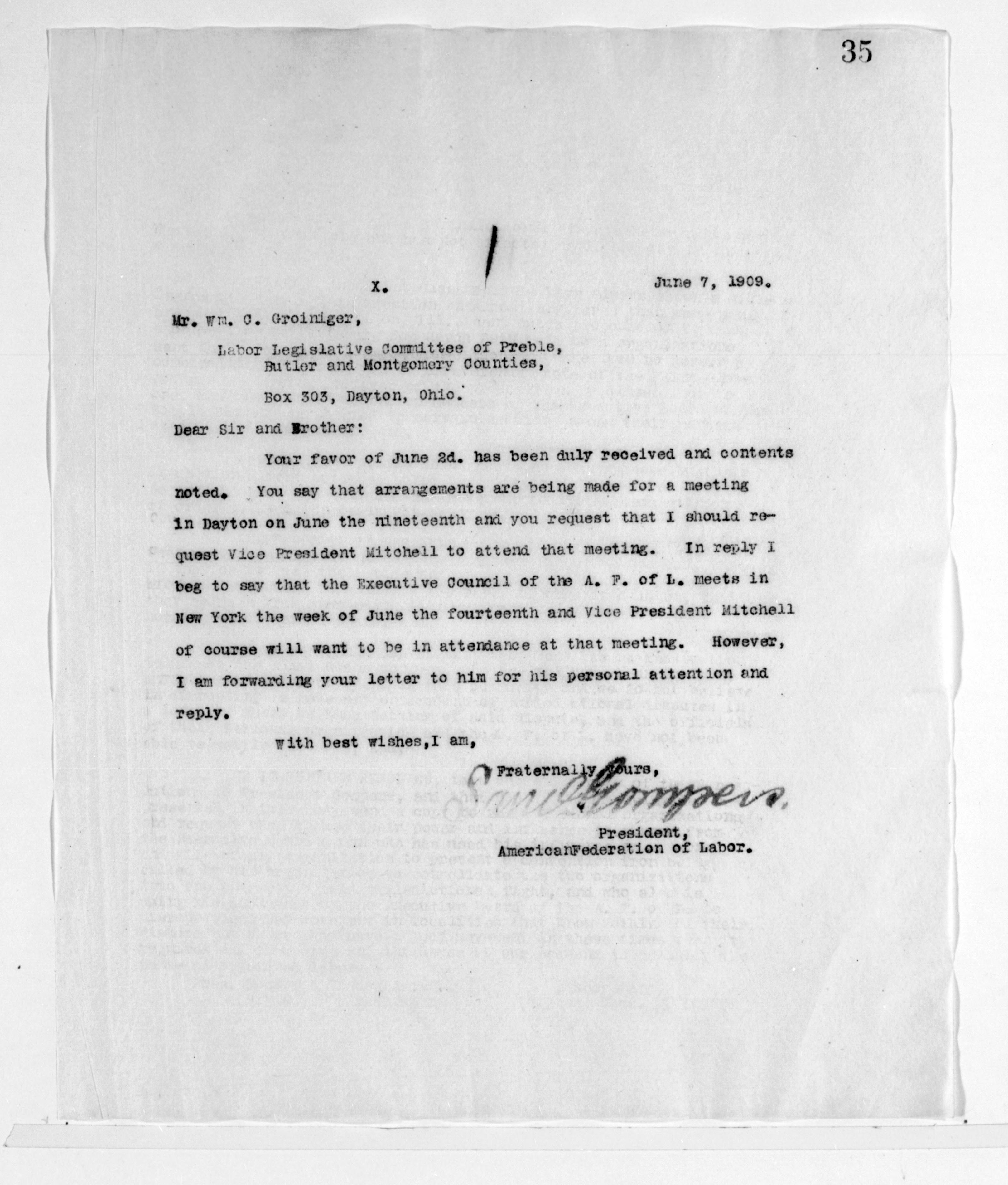 Scanned image of the current content page