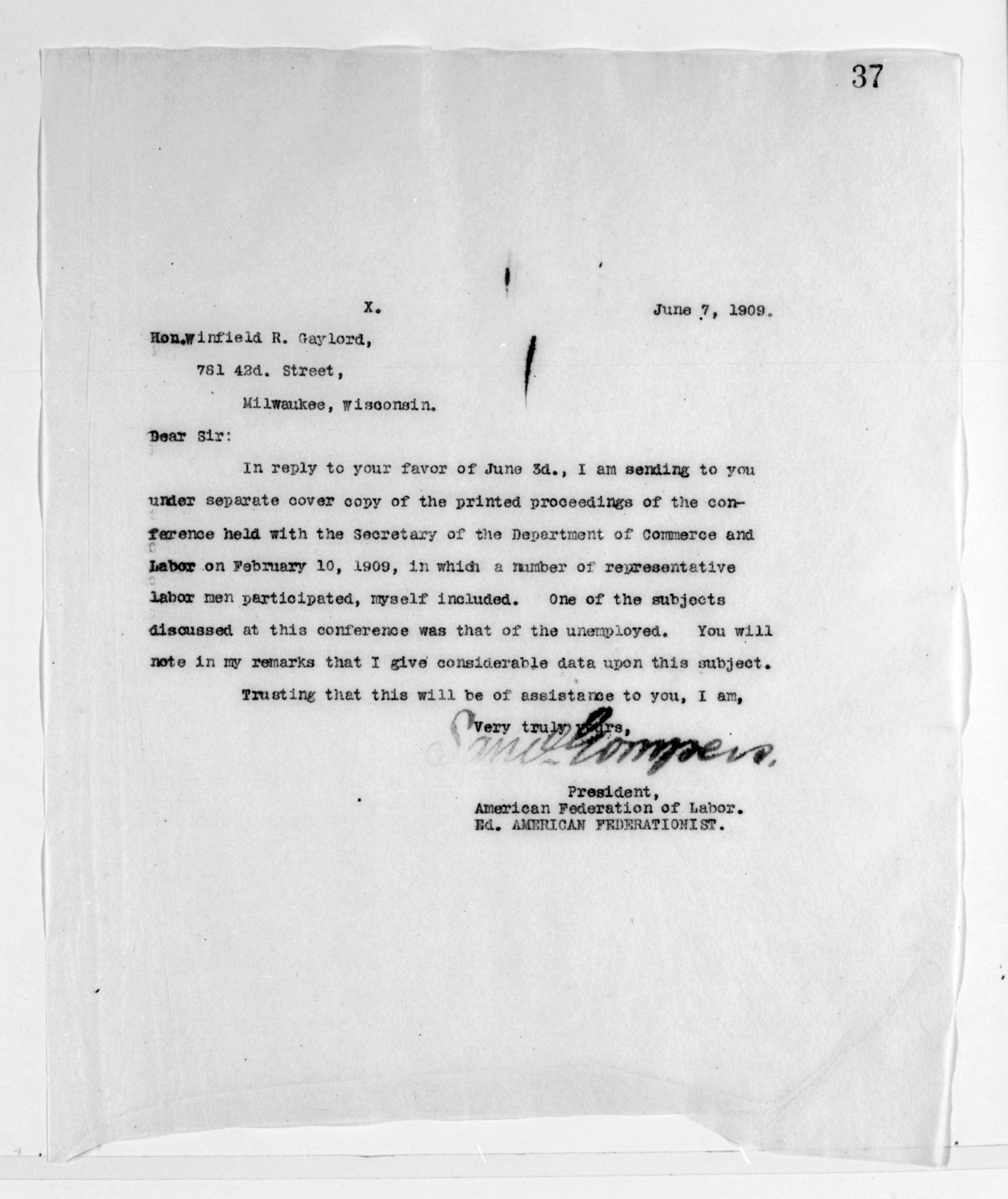 Scanned image of the current content page