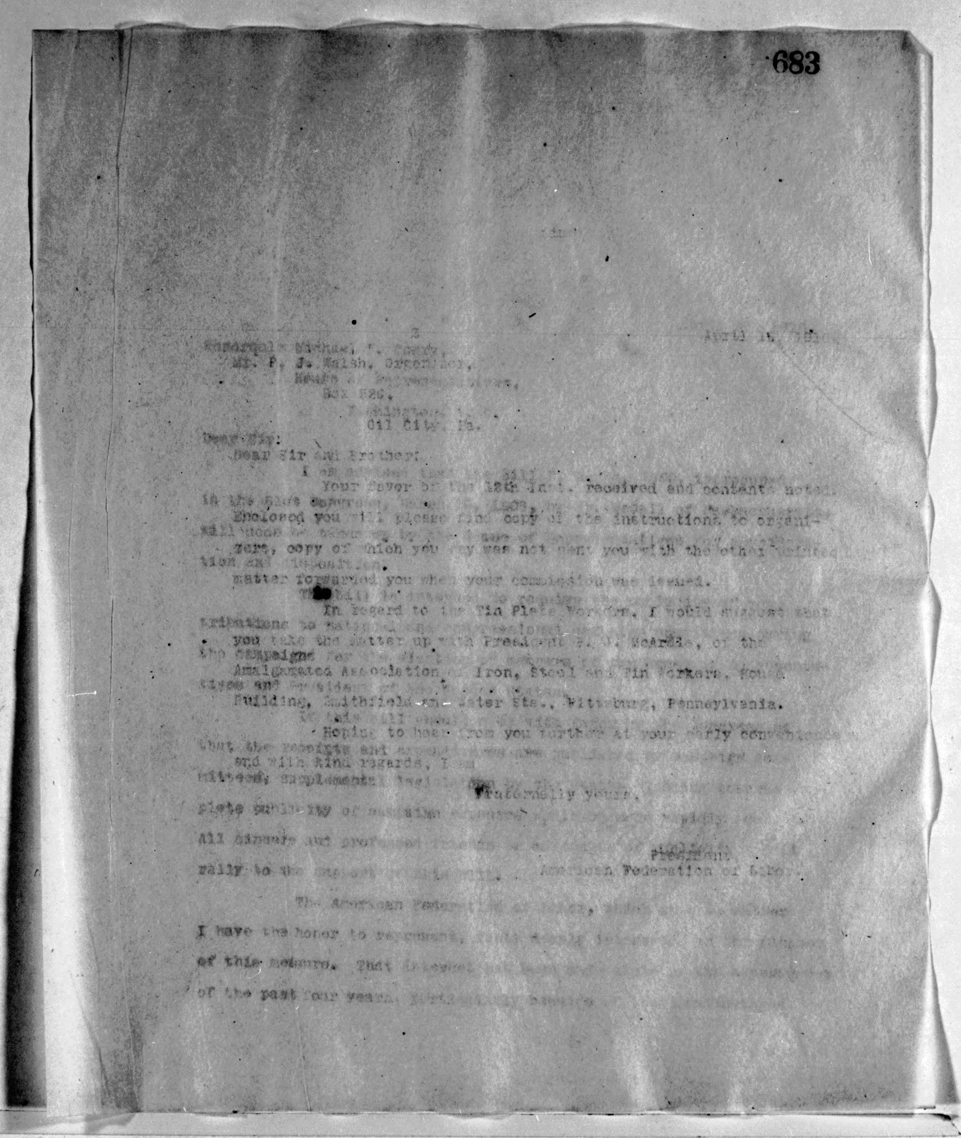 Scanned image of the current content page