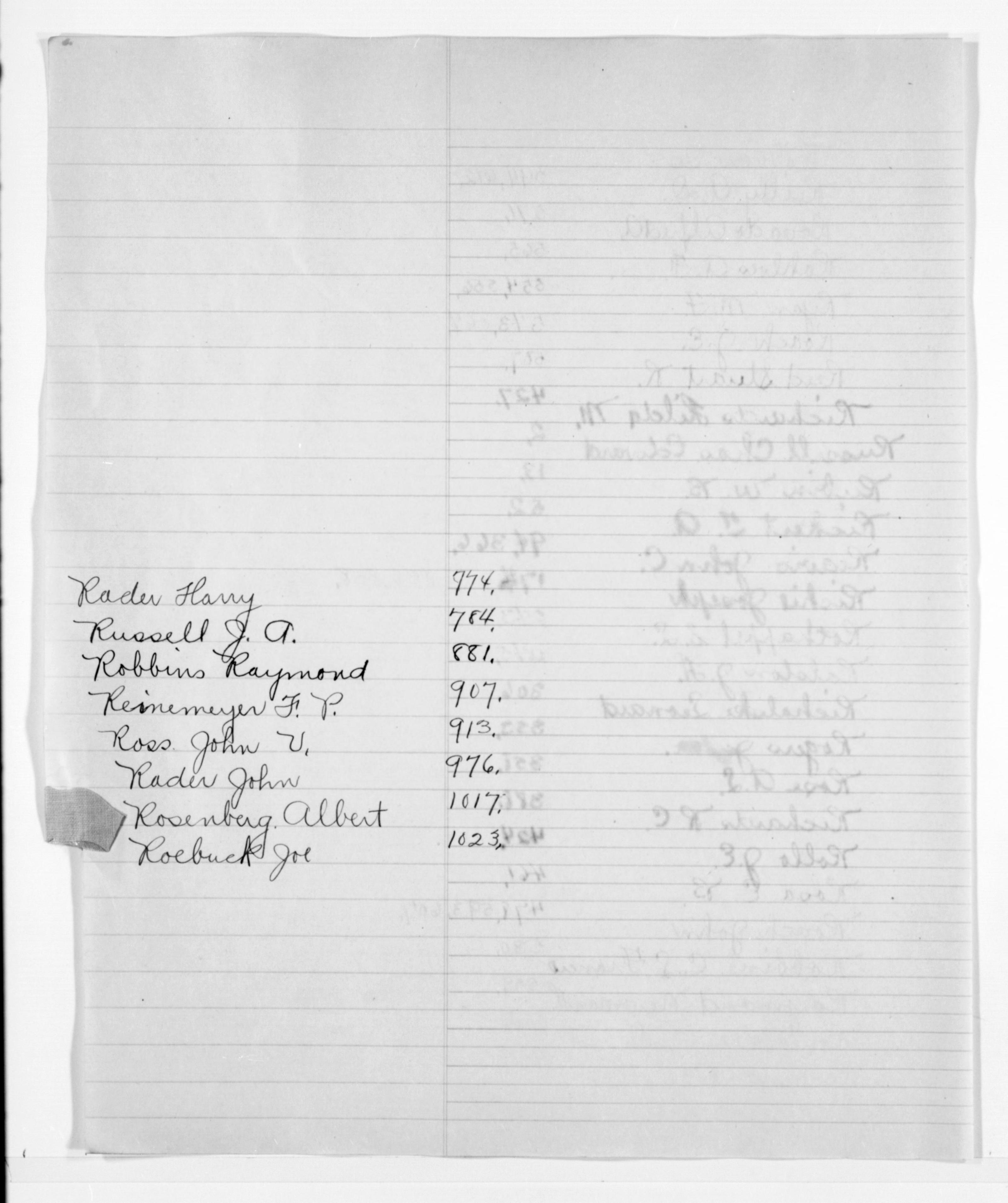 Scanned image of the current content page