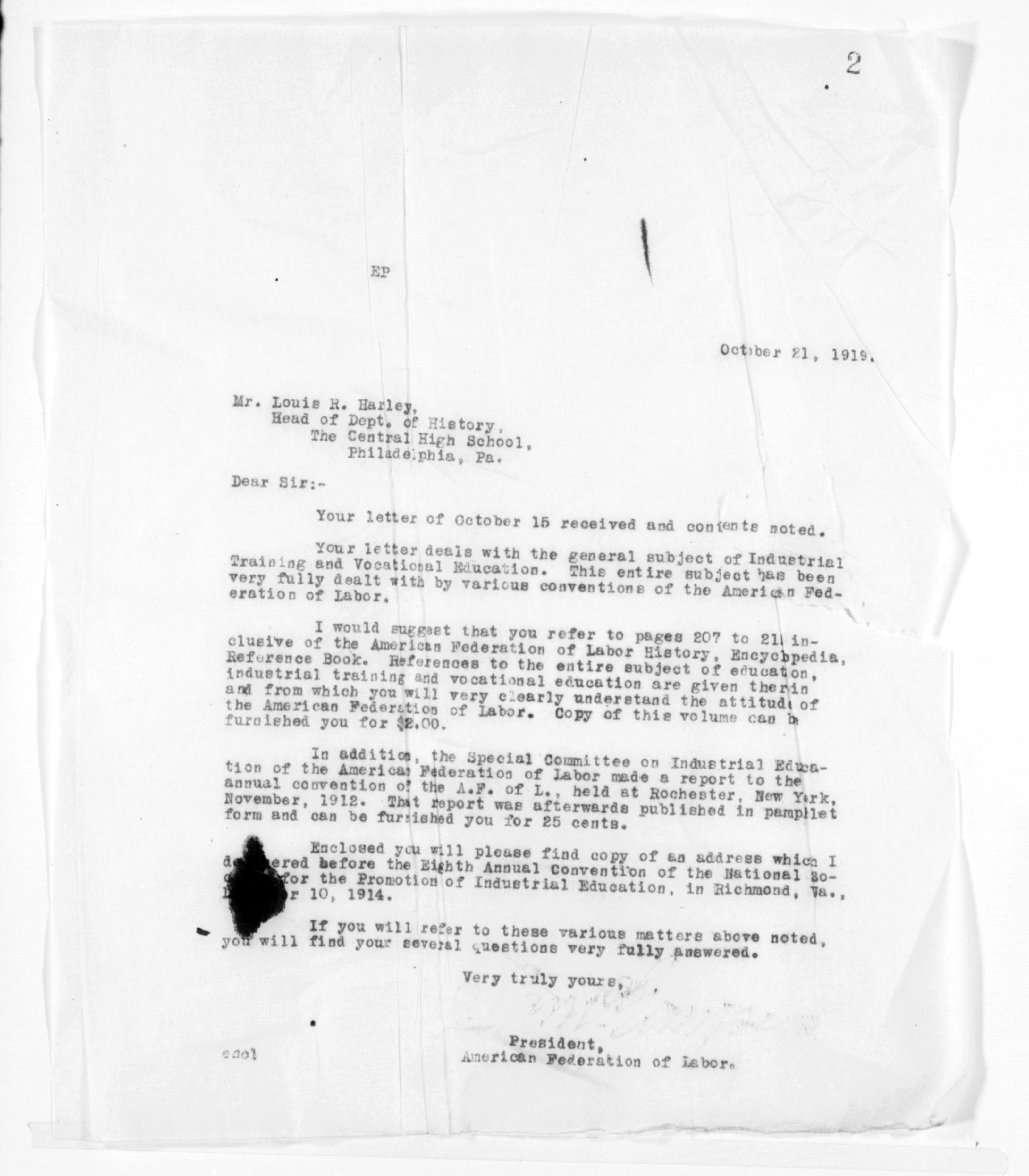 Scanned image of the current content page