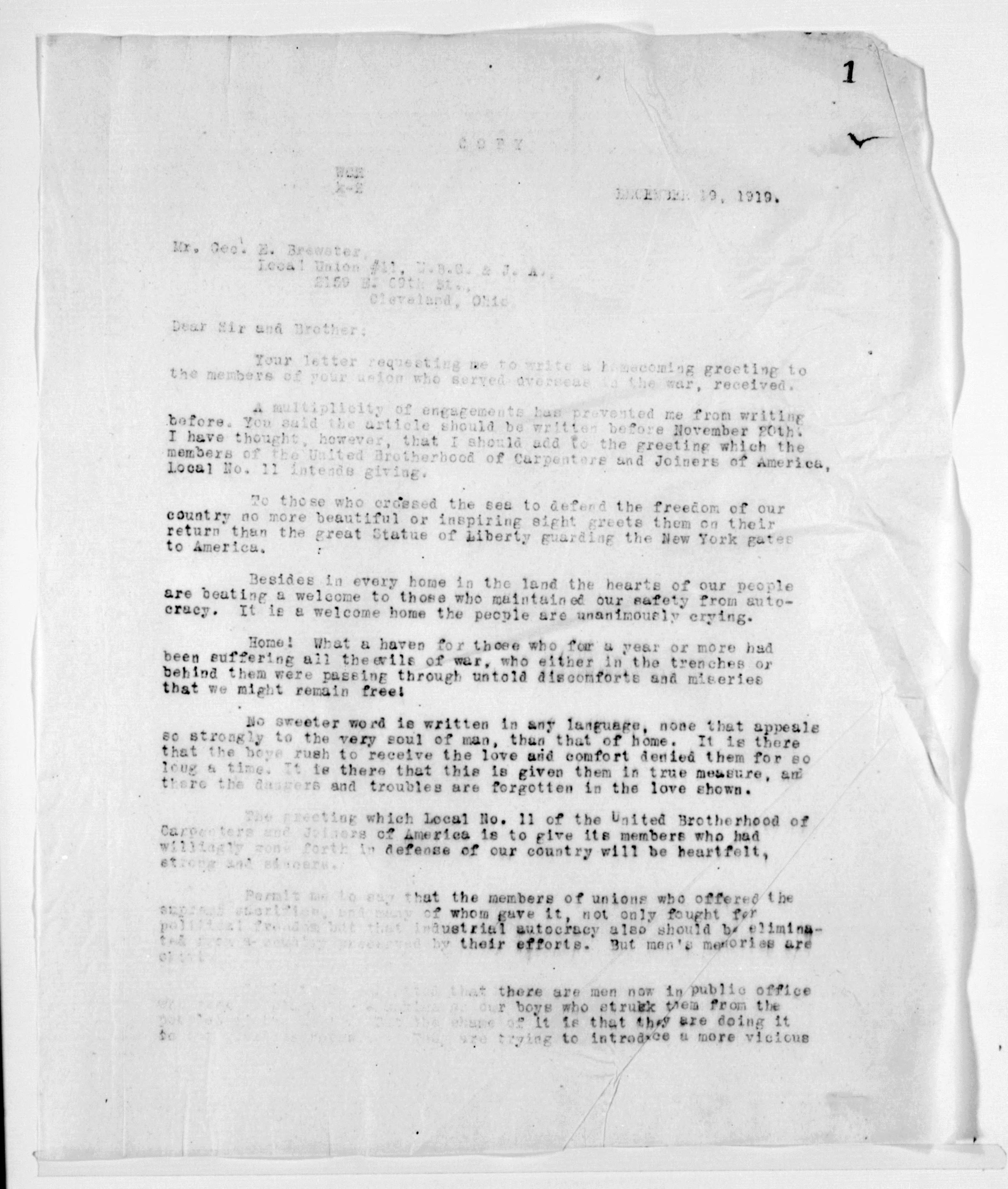 Scanned image of the current content page