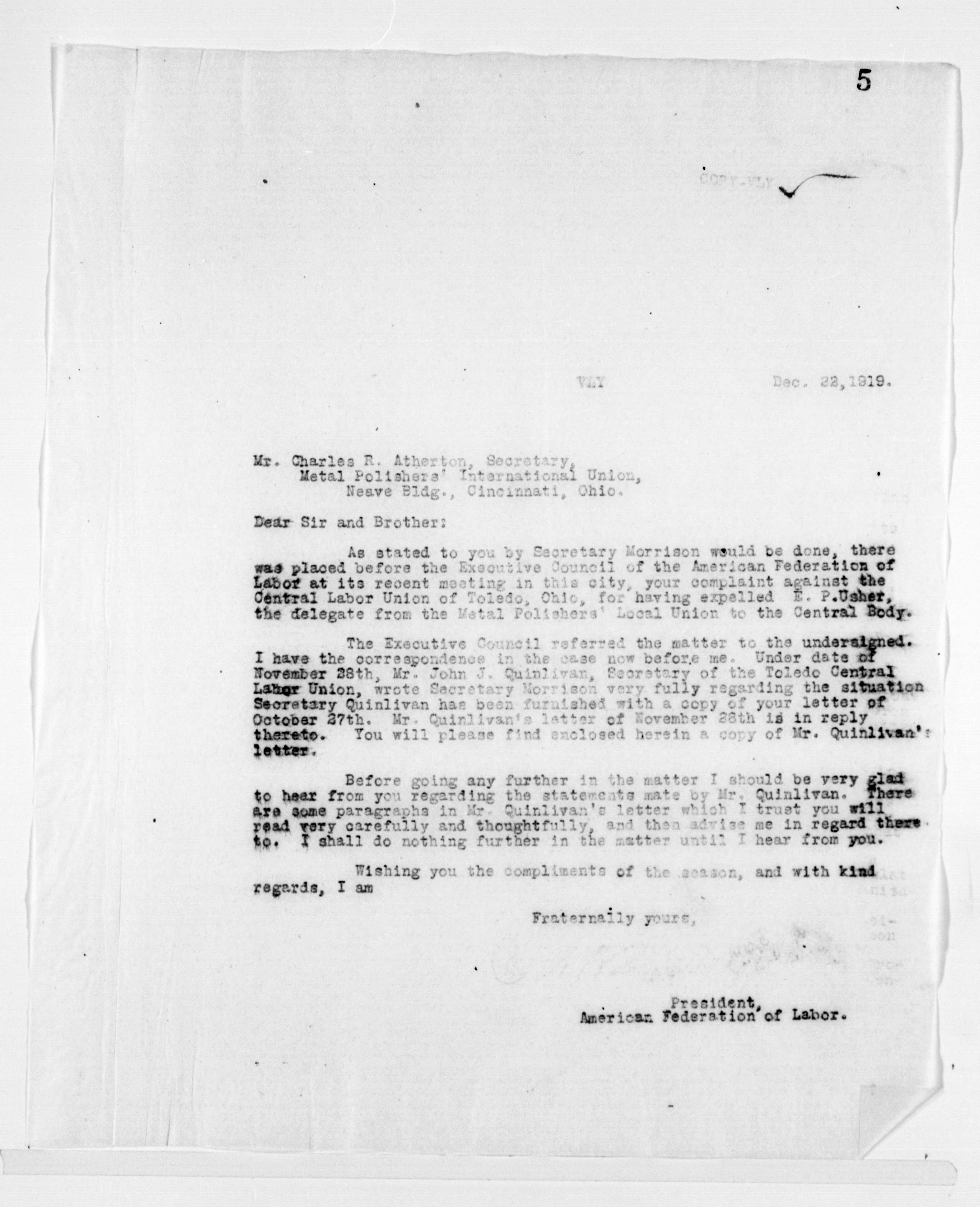 Scanned image of the current content page