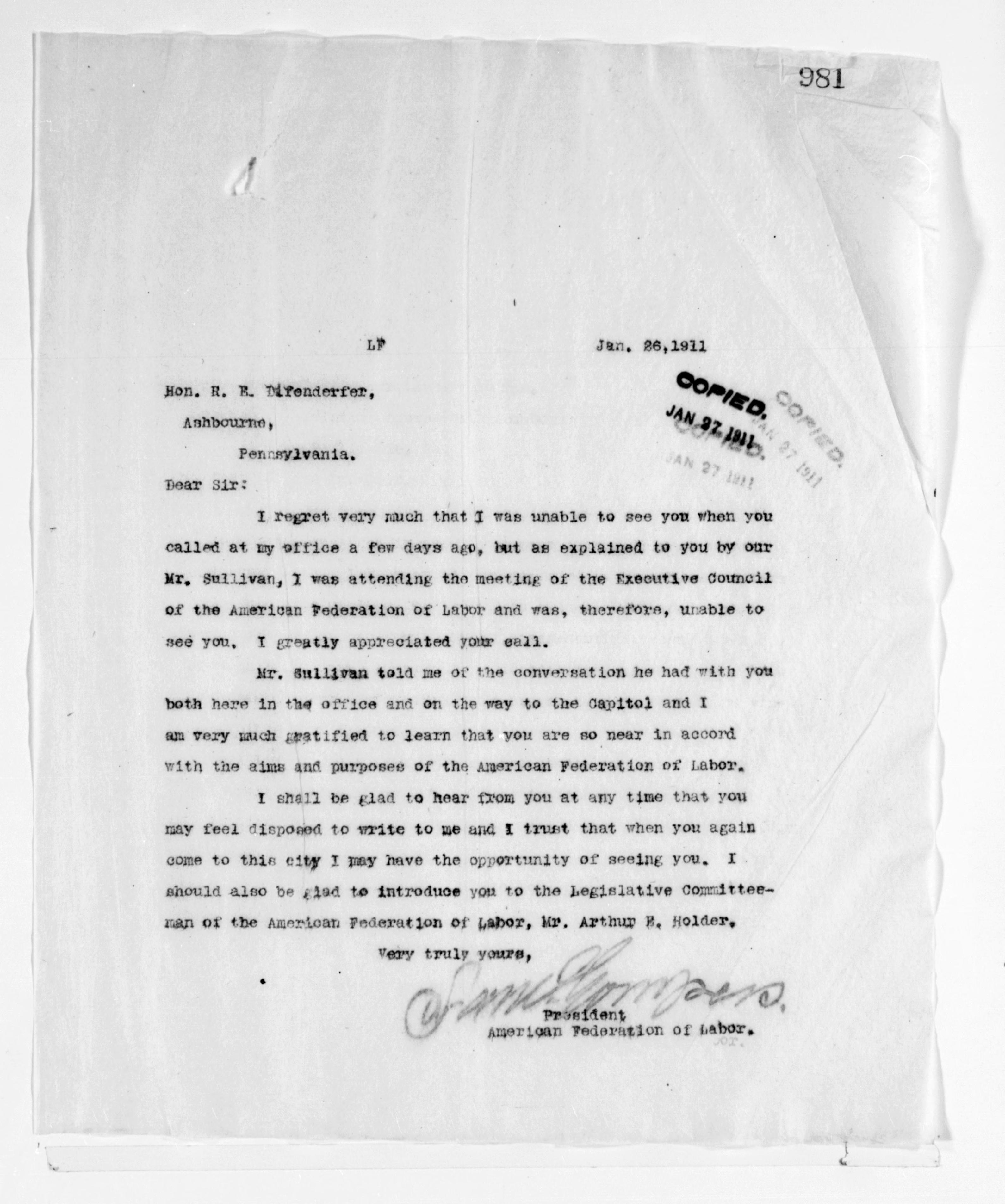 Scanned image of the current content page