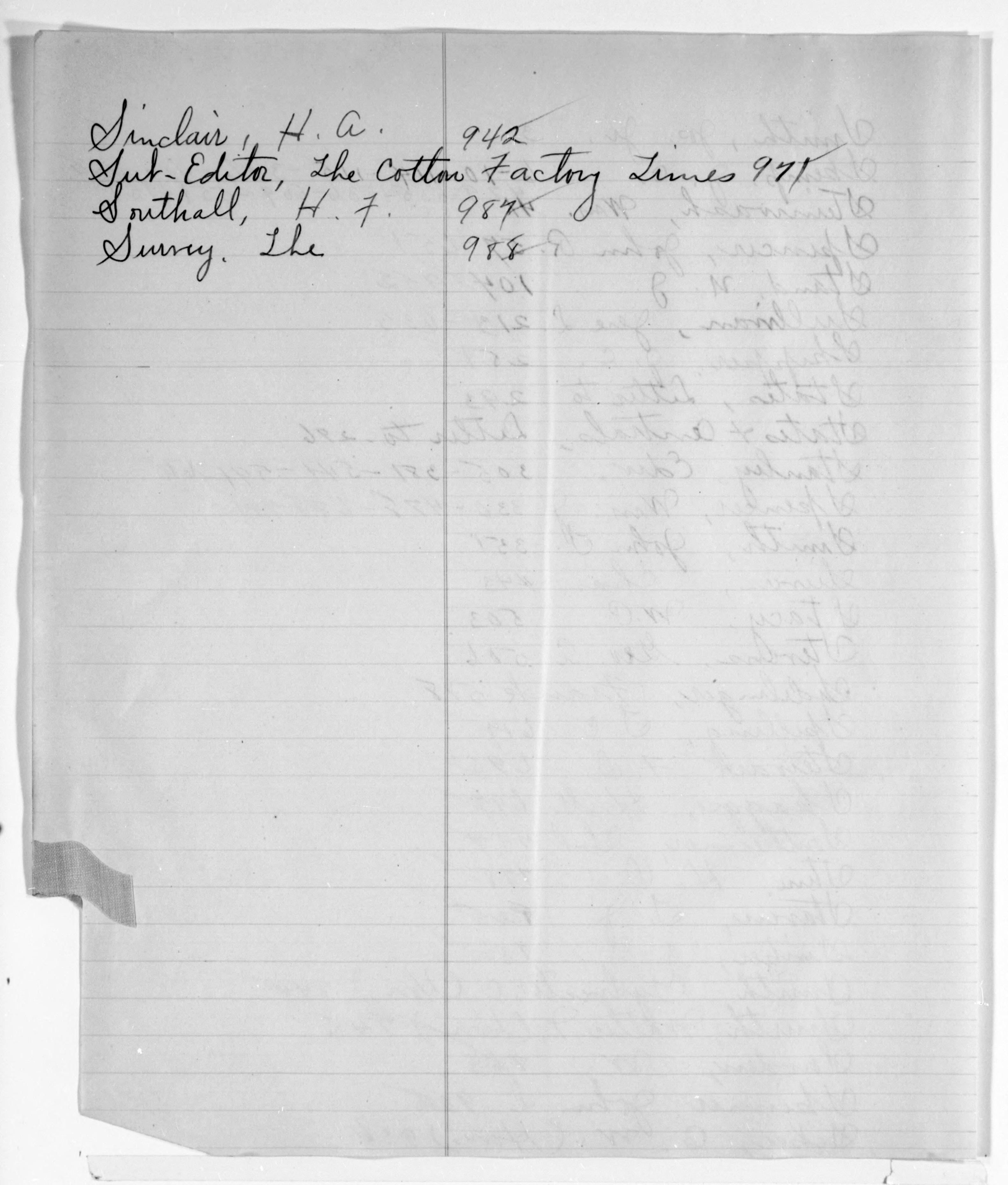 Scanned image of the current content page