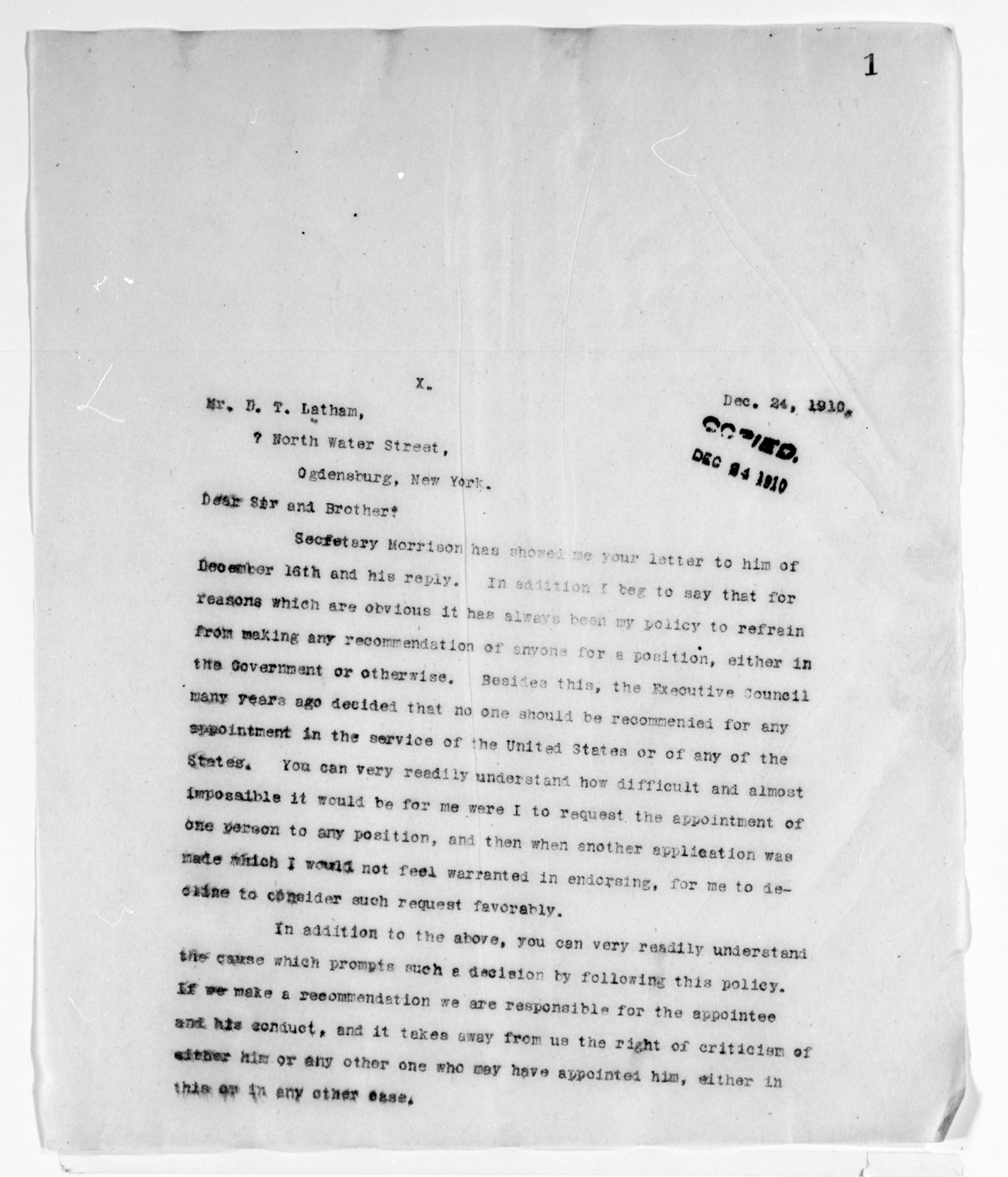 Scanned image of the current content page