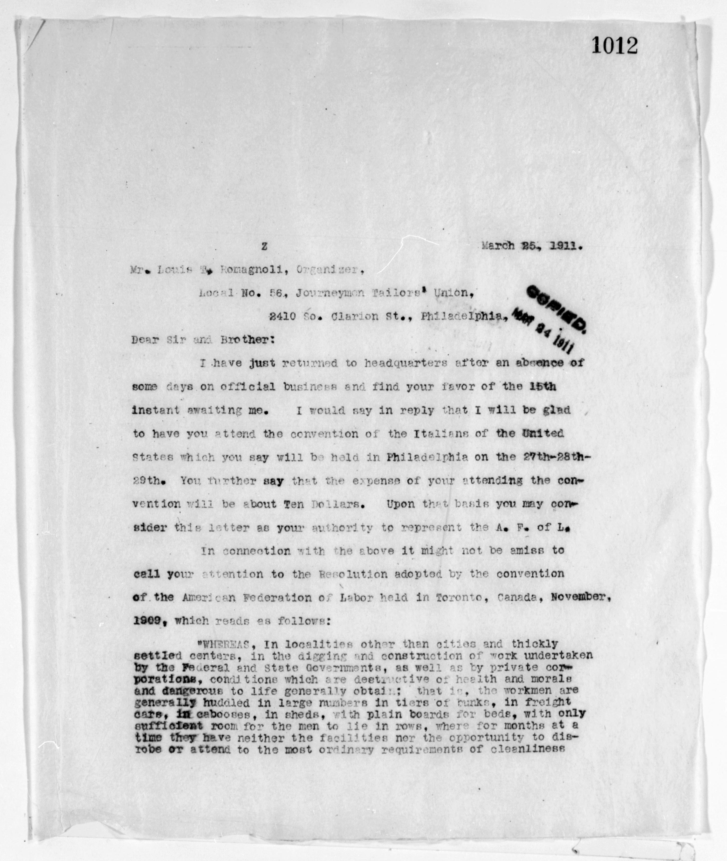 Scanned image of the current content page