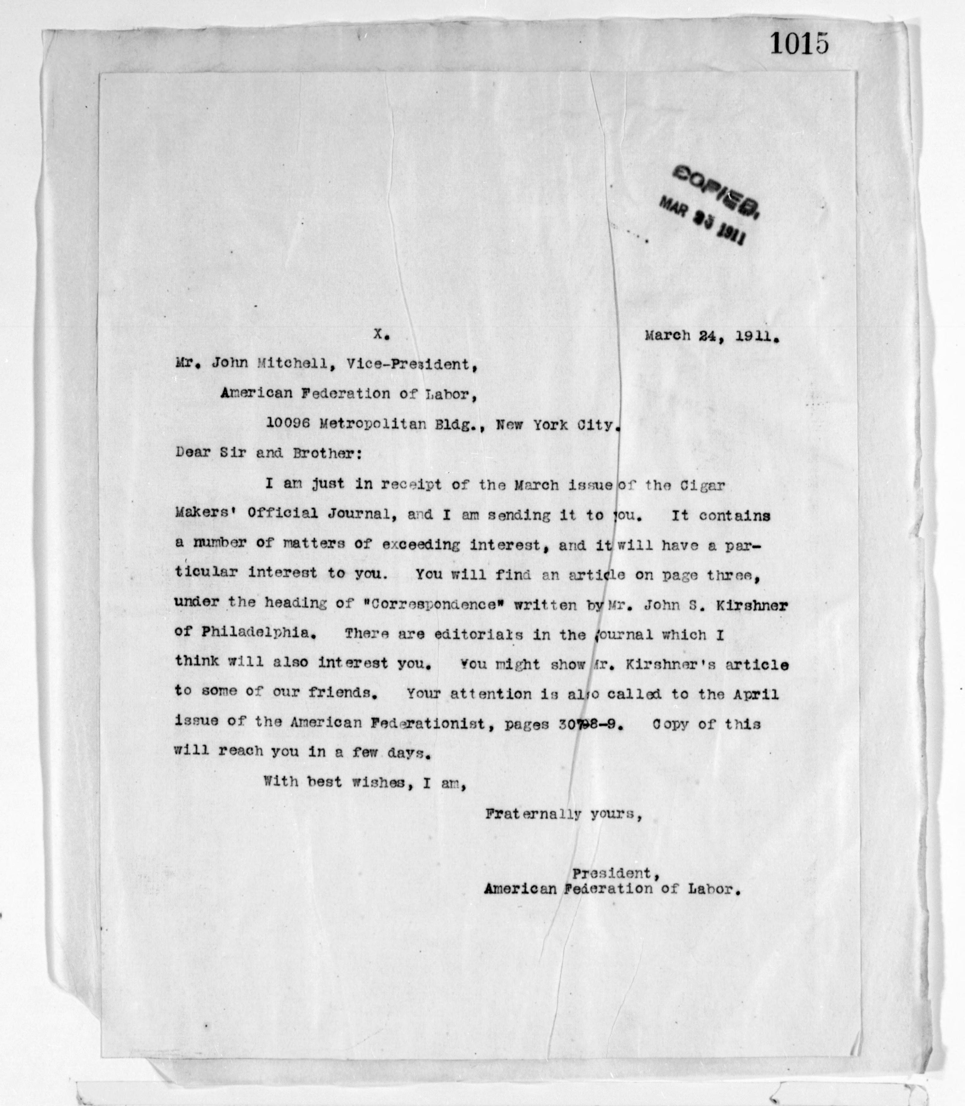 Scanned image of the current content page