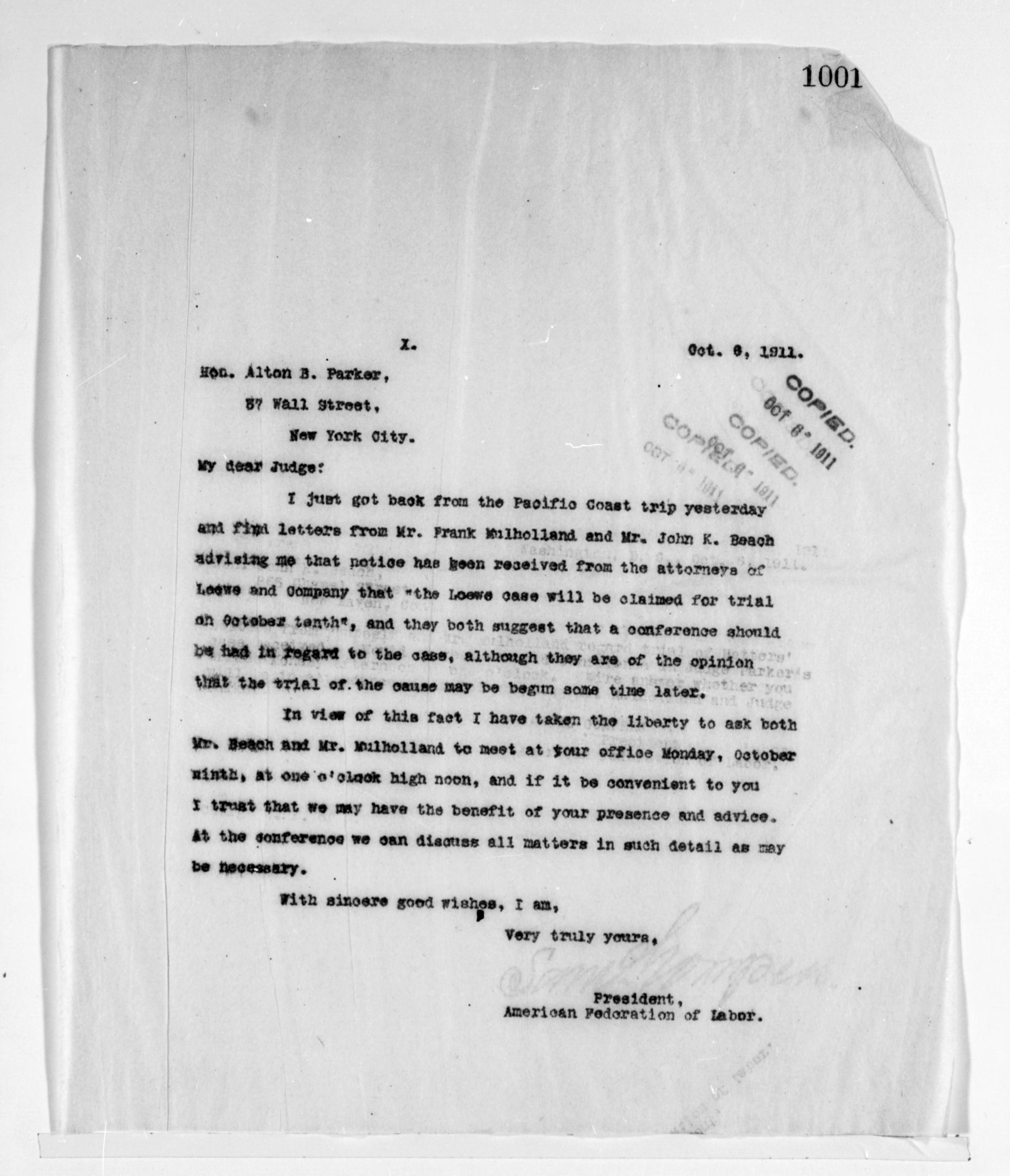 Scanned image of the current content page