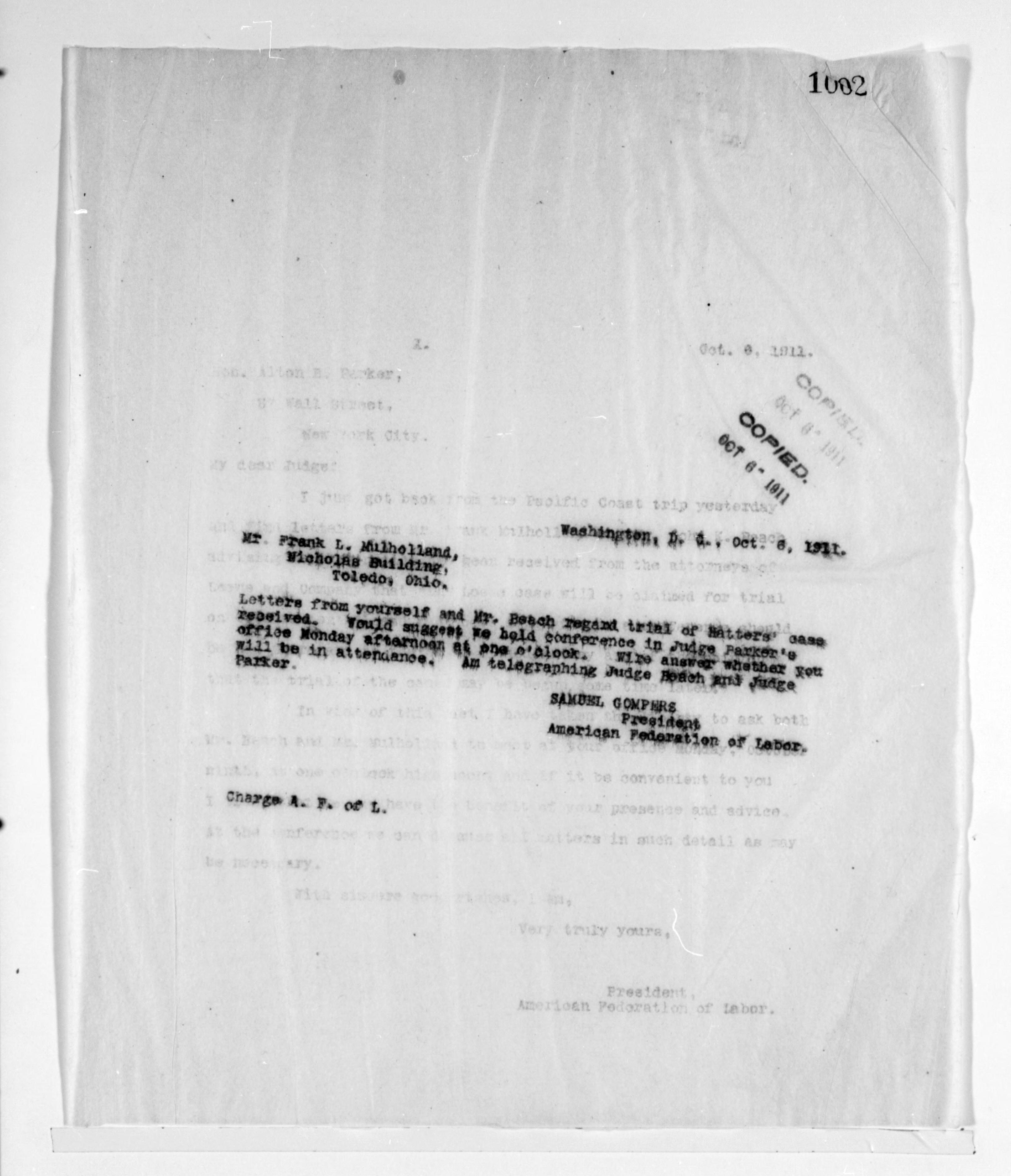 Scanned image of the current content page