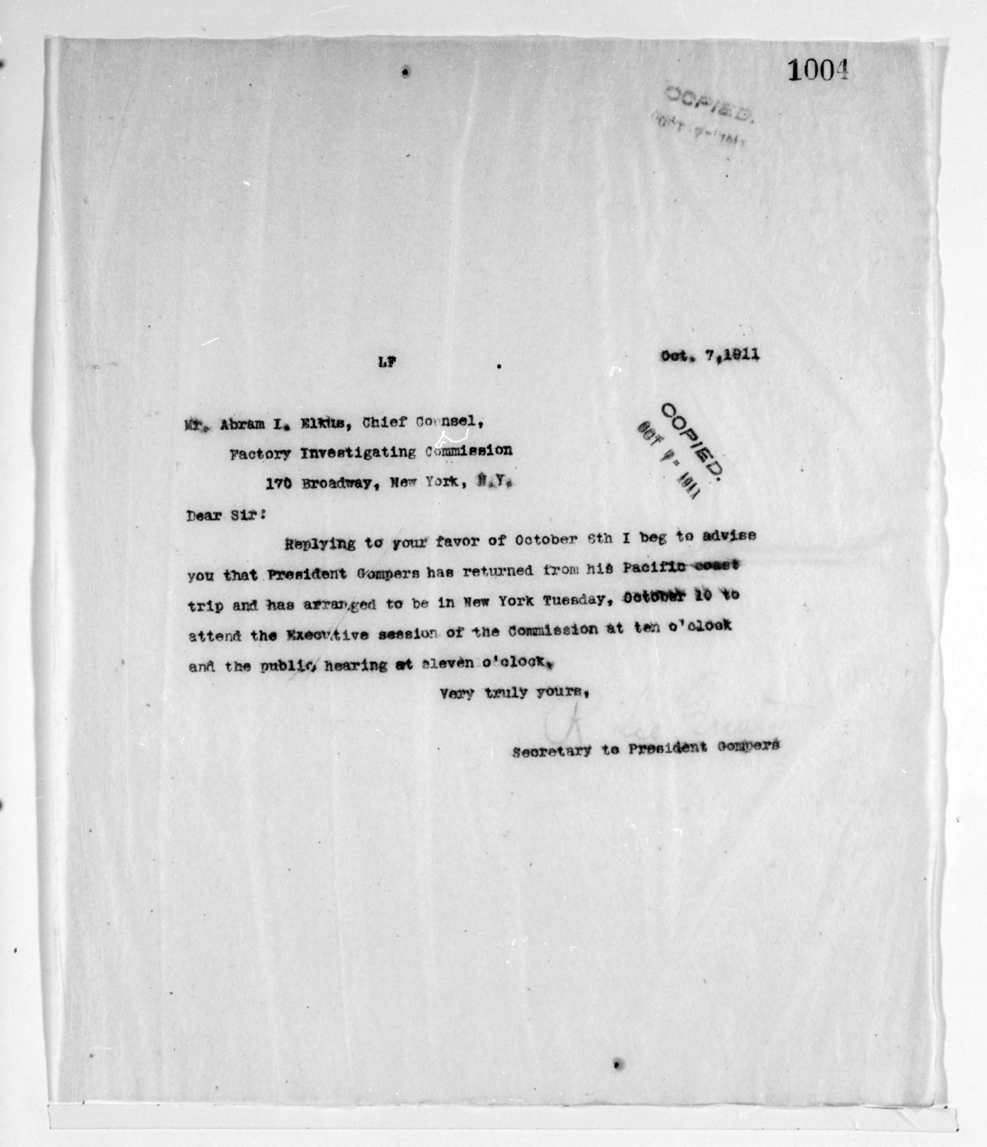 Scanned image of the current content page