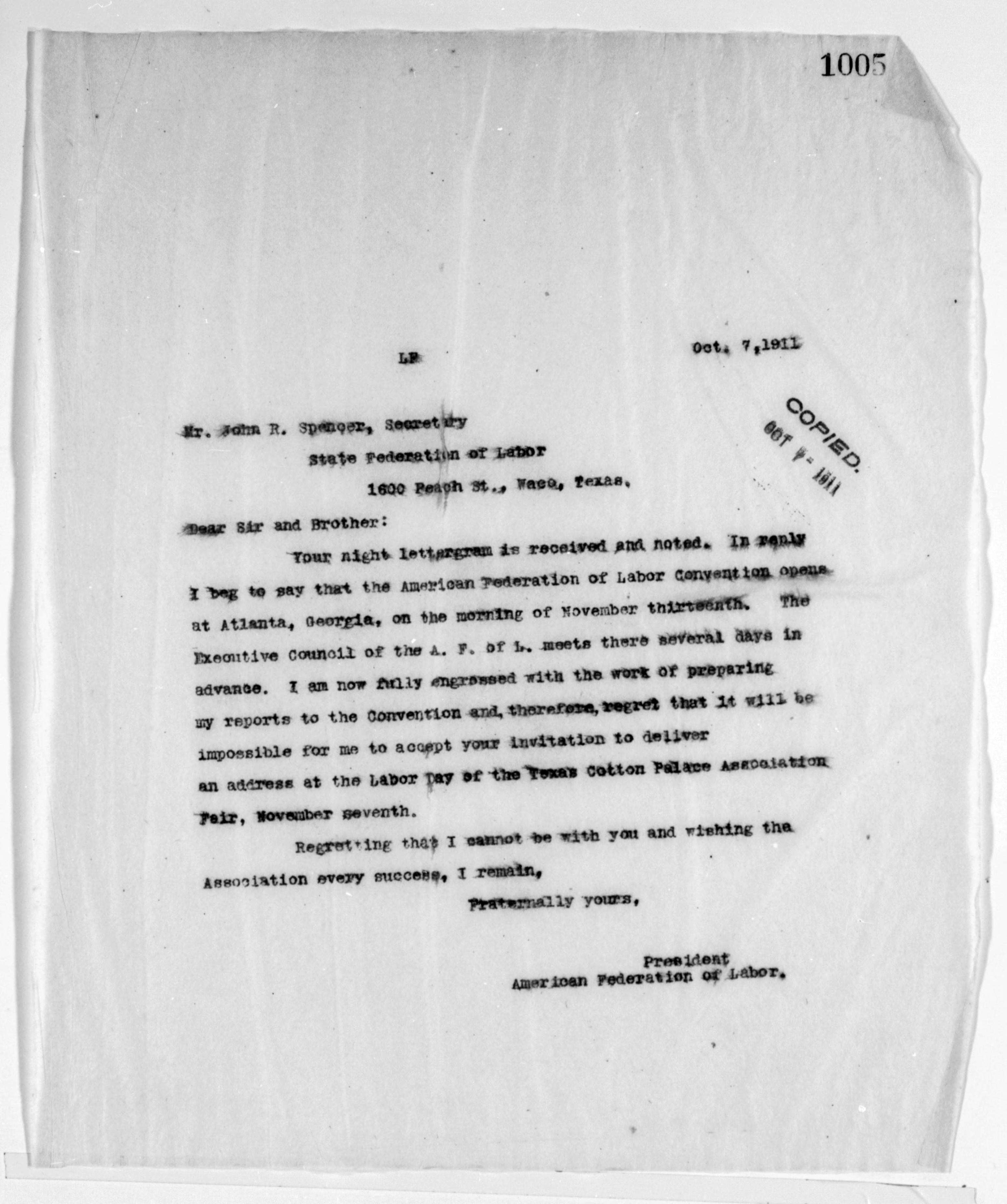 Scanned image of the current content page