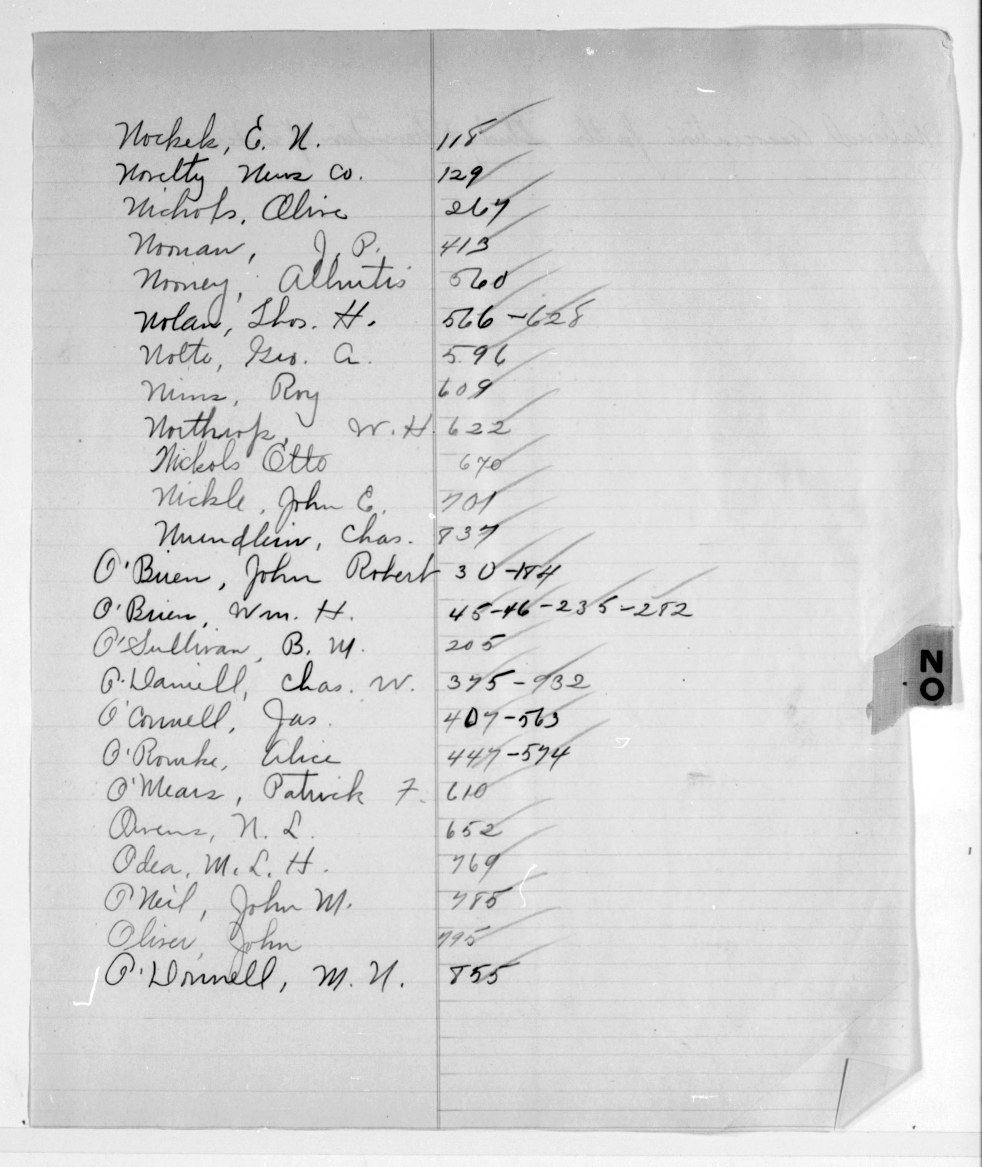 Scanned image of the current content page