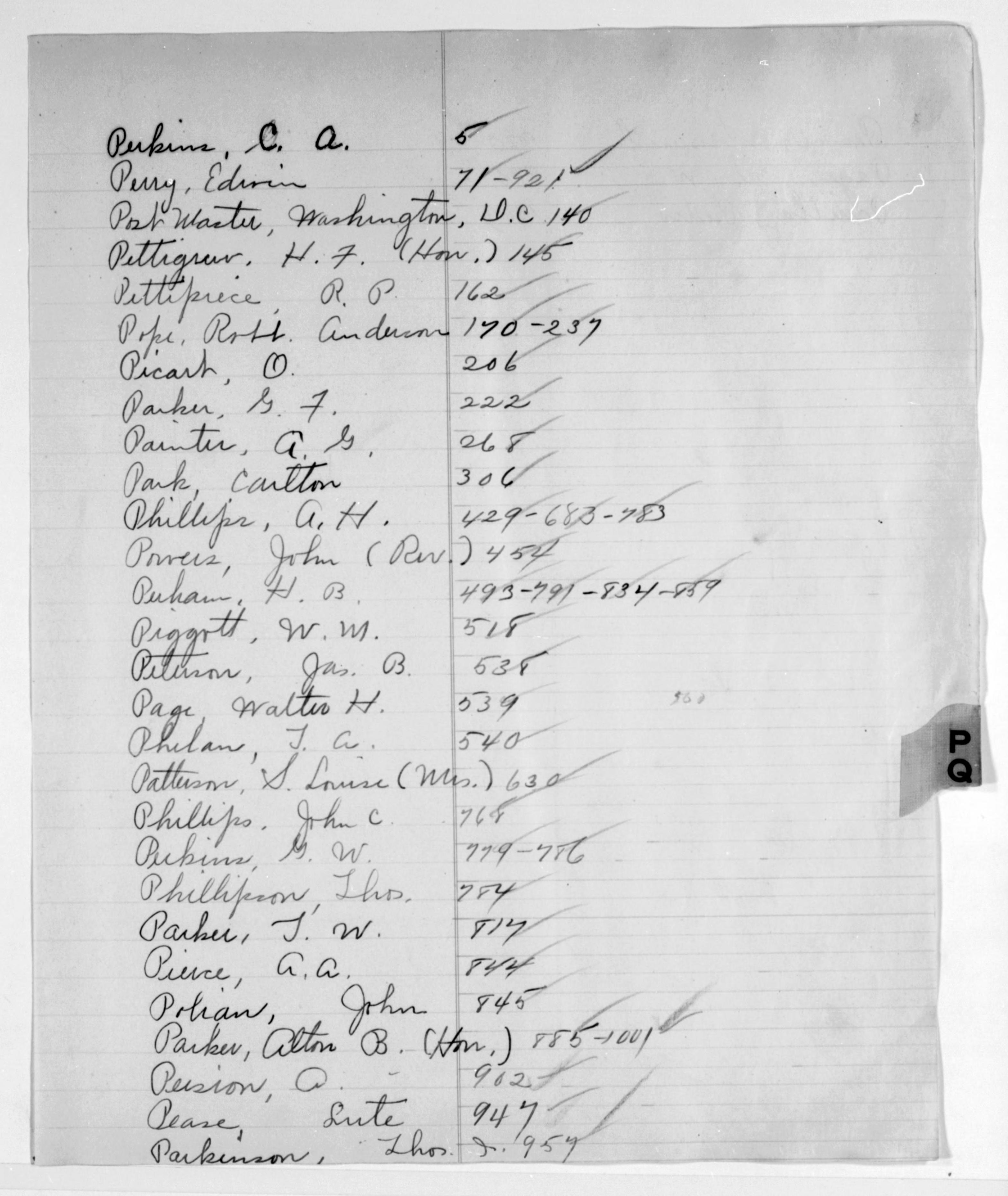 Scanned image of the current content page