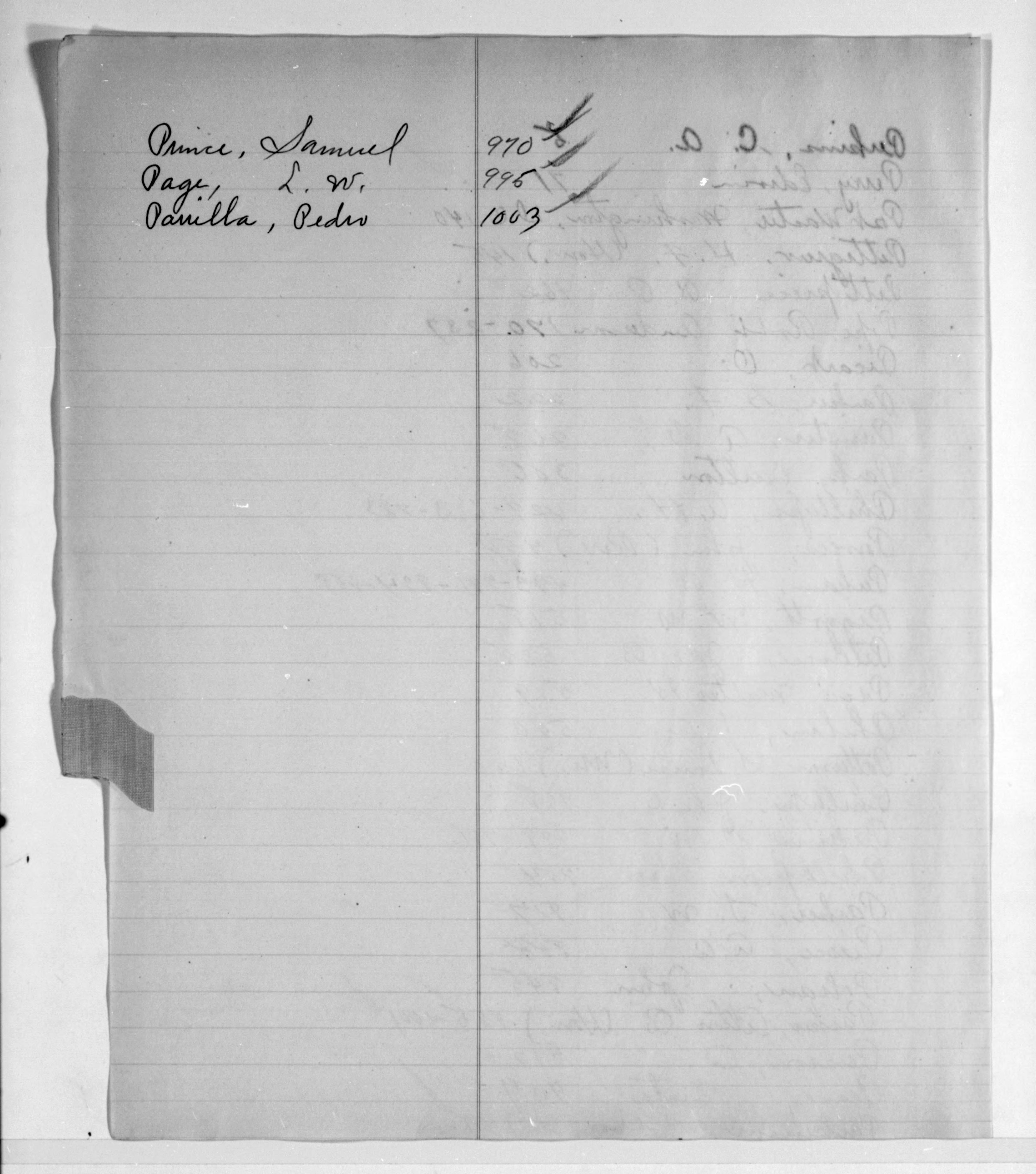 Scanned image of the current content page