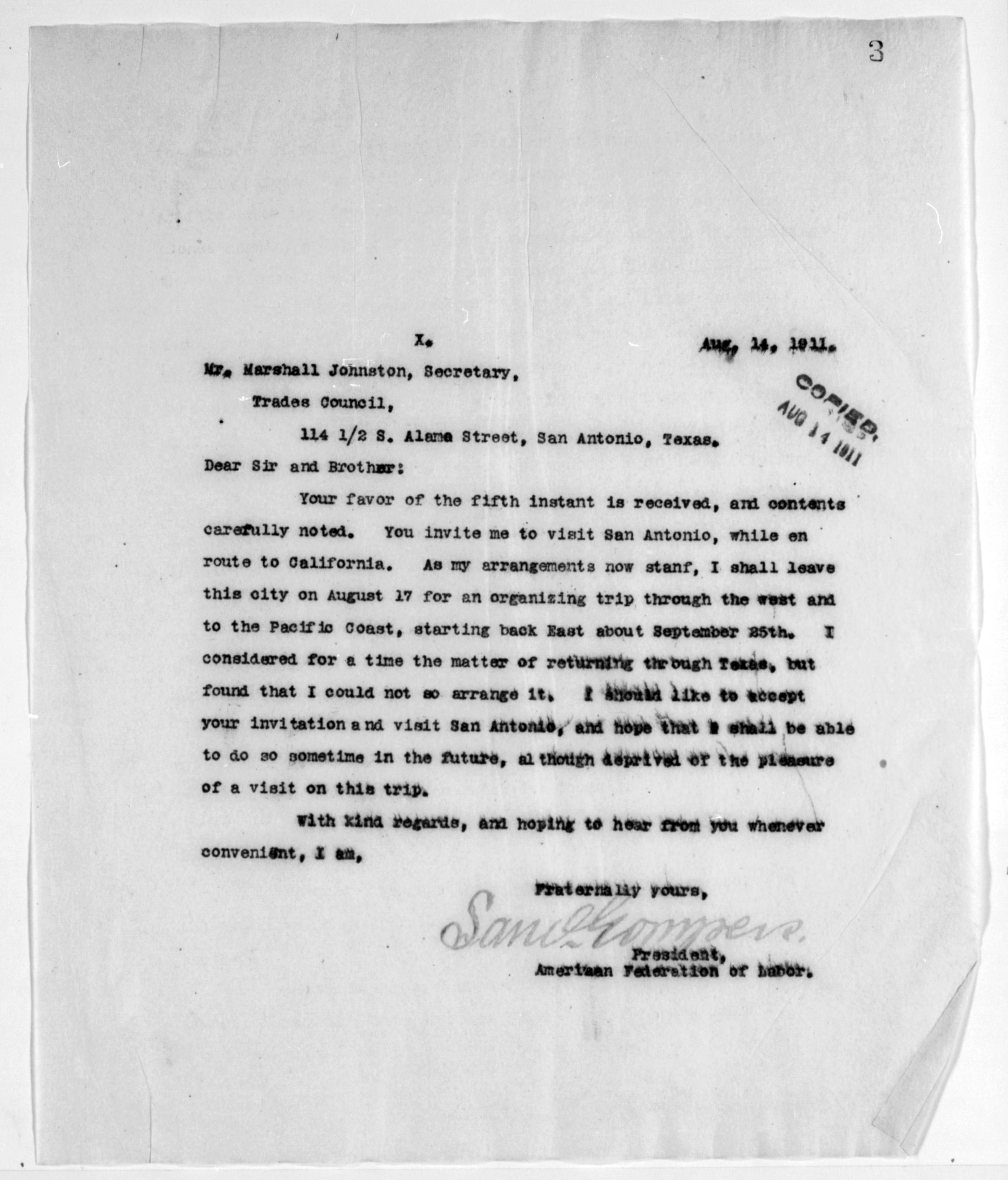 Scanned image of the current content page