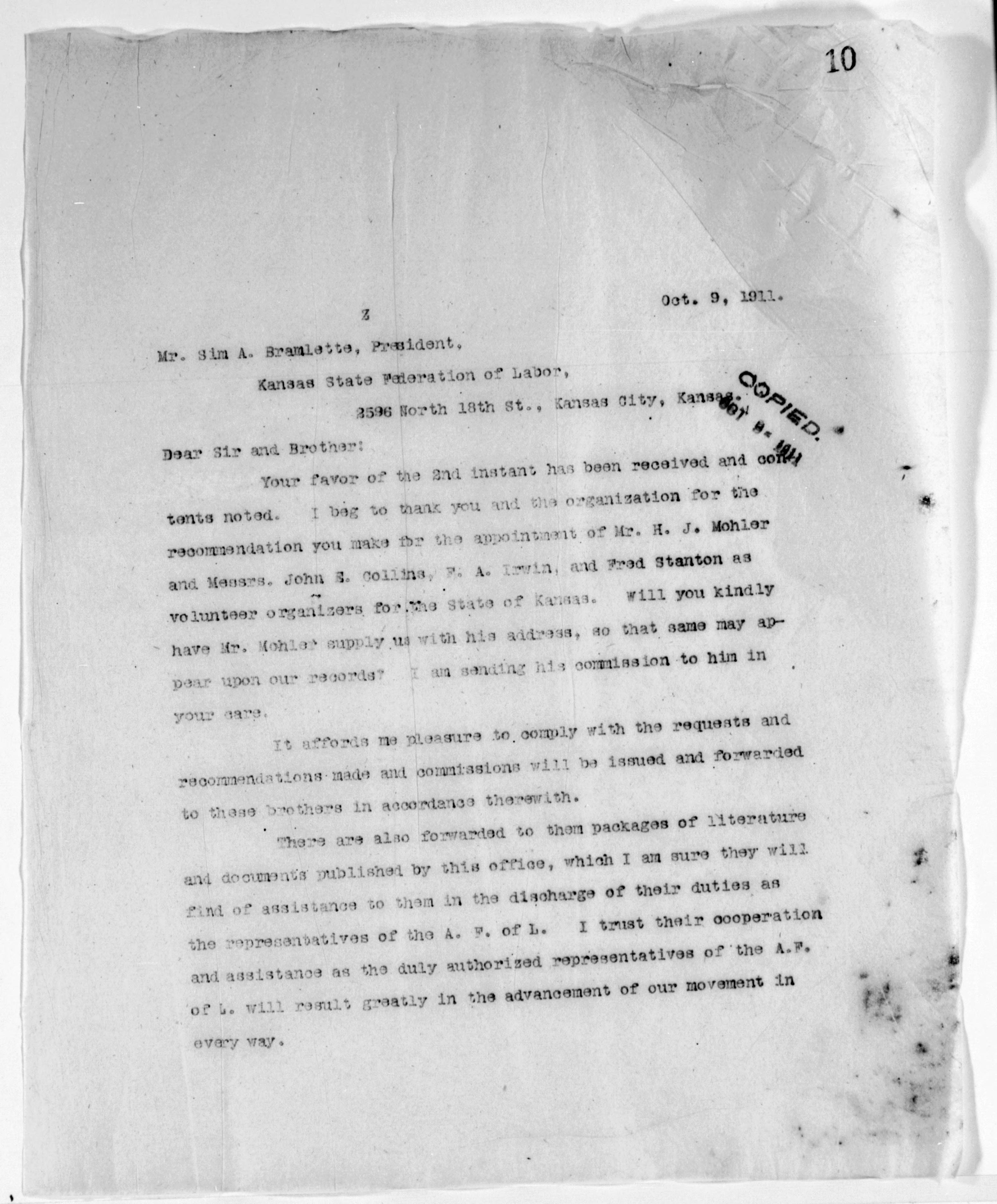 Scanned image of the current content page