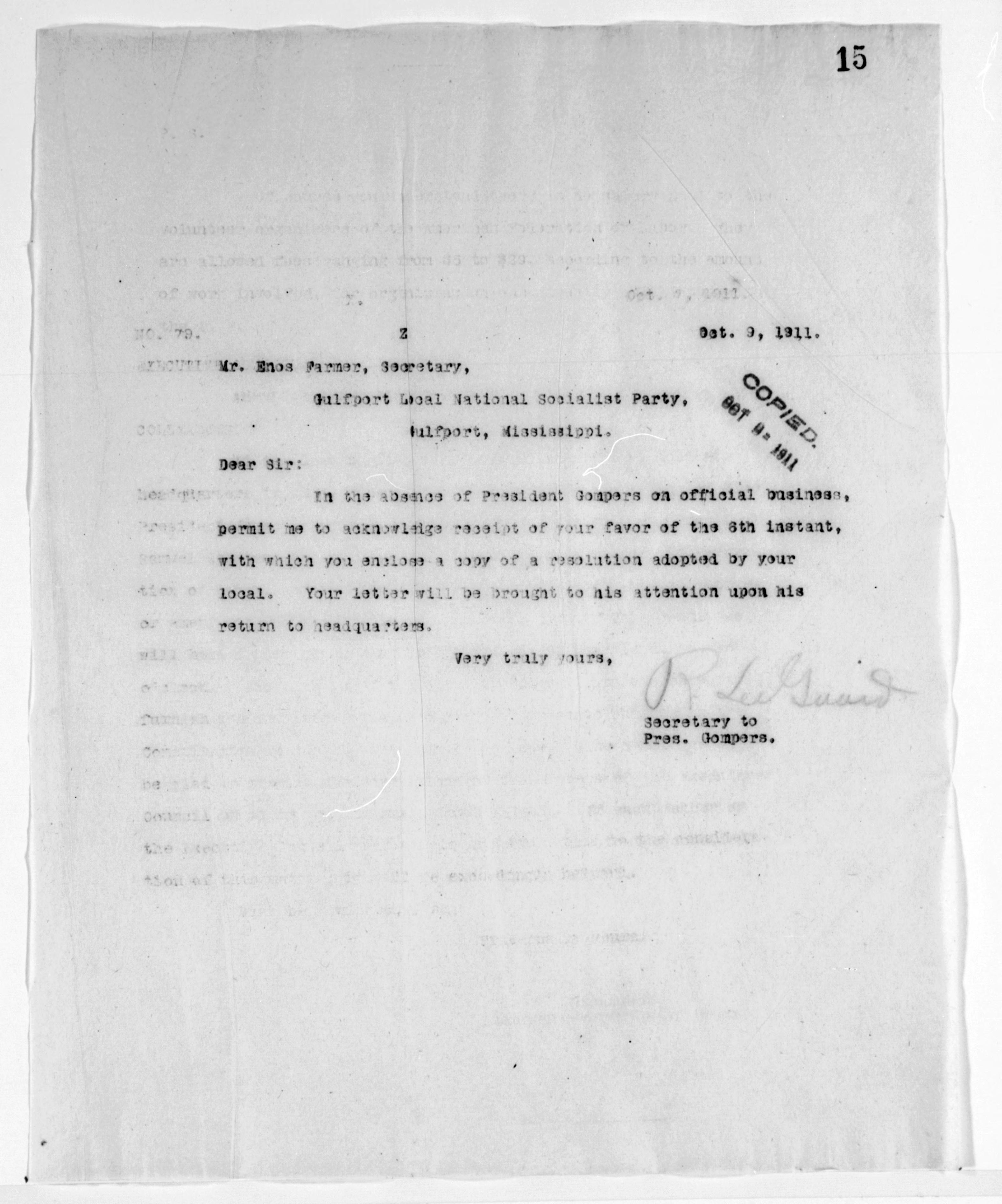 Scanned image of the current content page