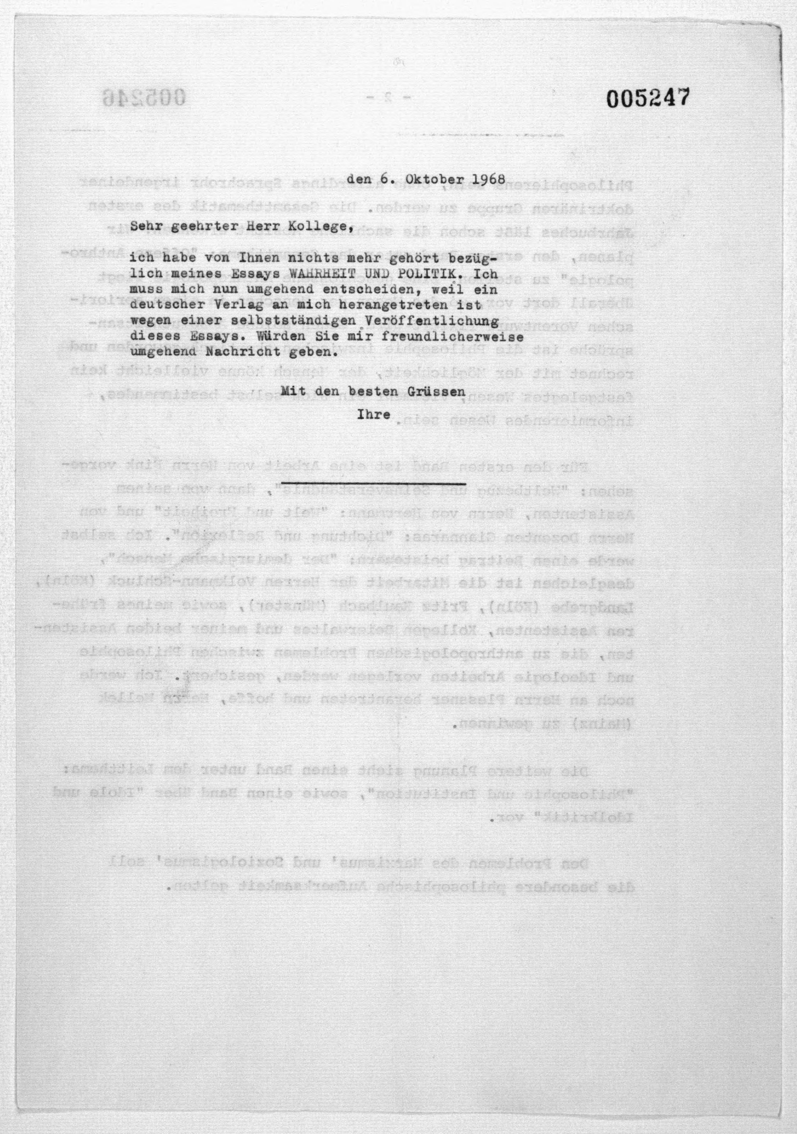 Scanned image of the current content page