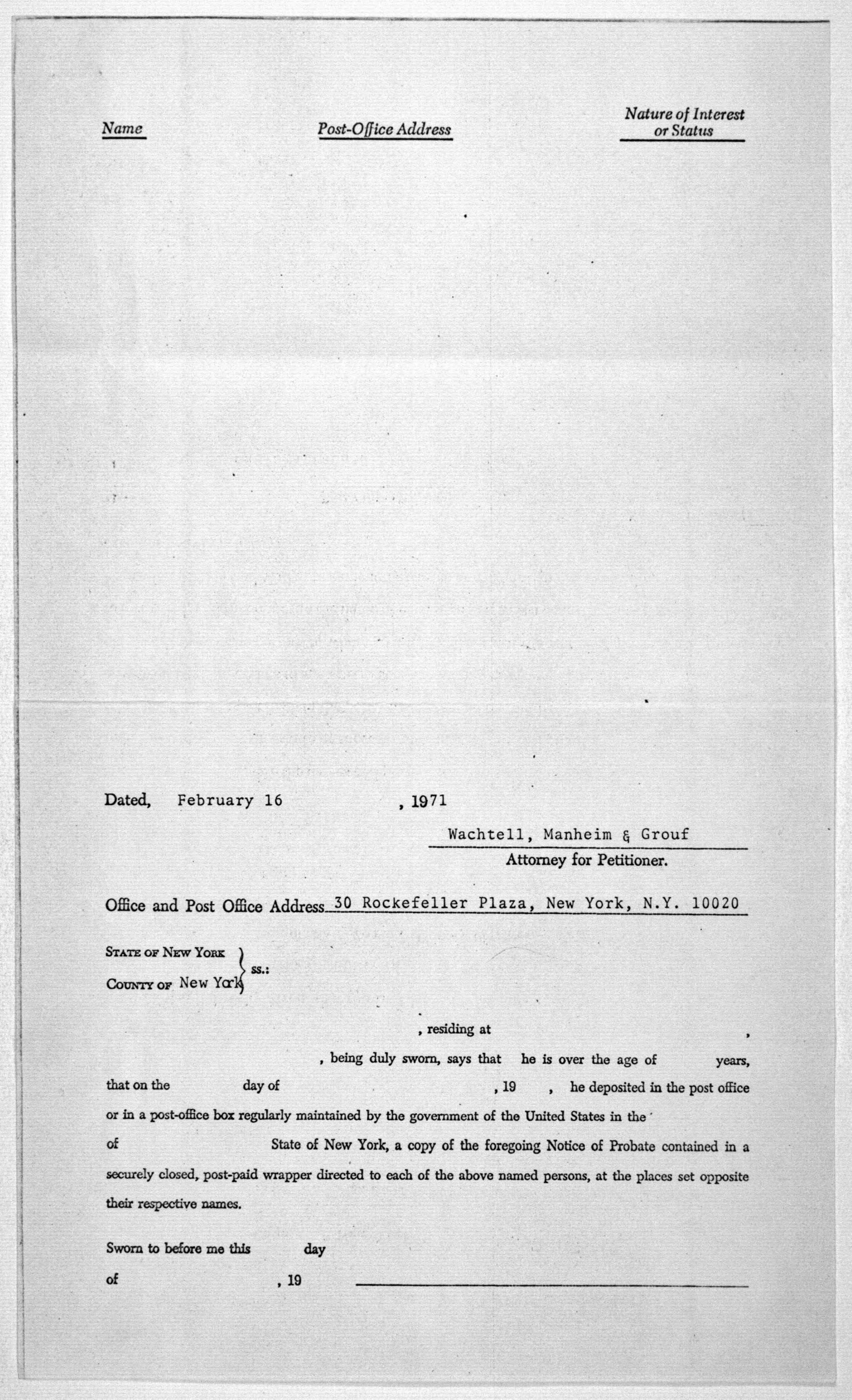 Scanned image of the current content page