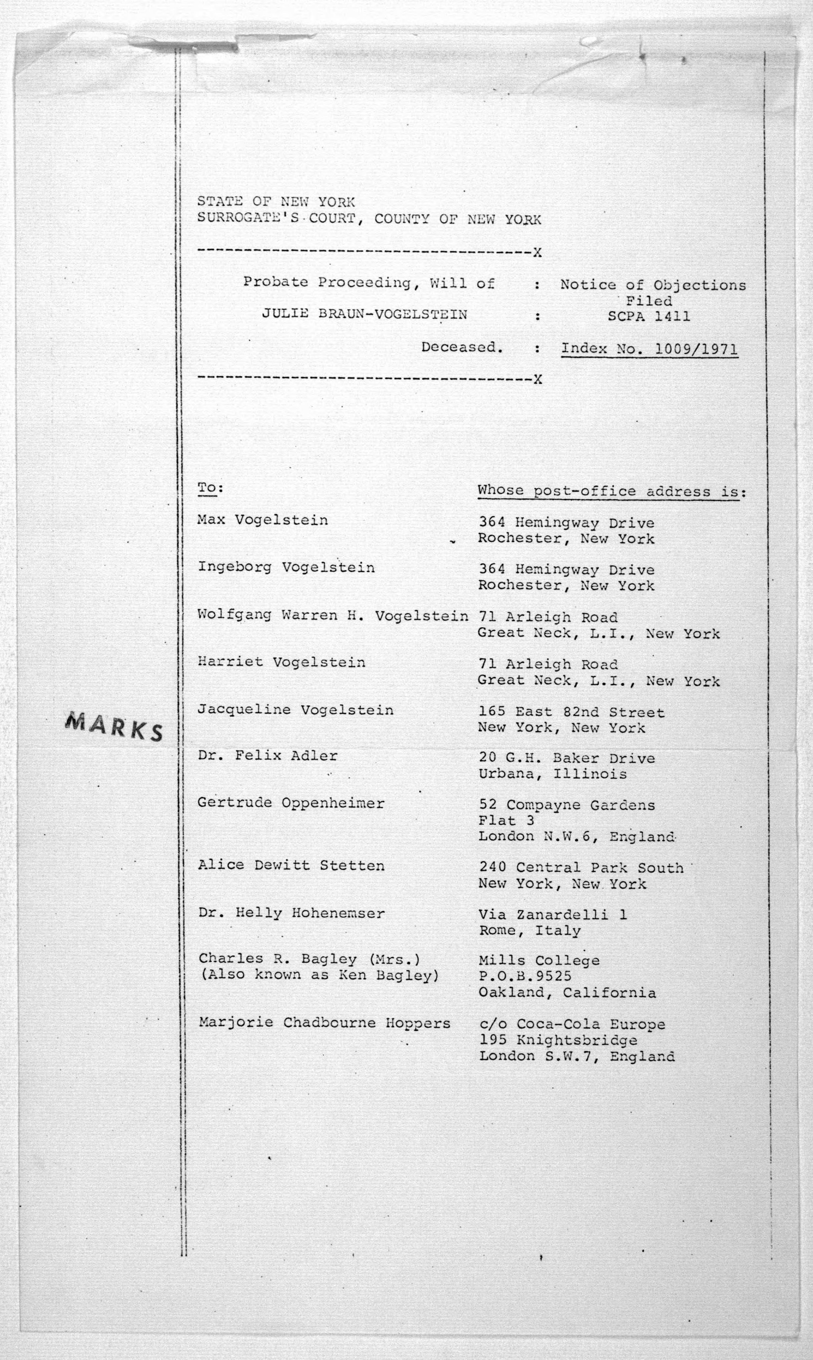 Scanned image of the current content page