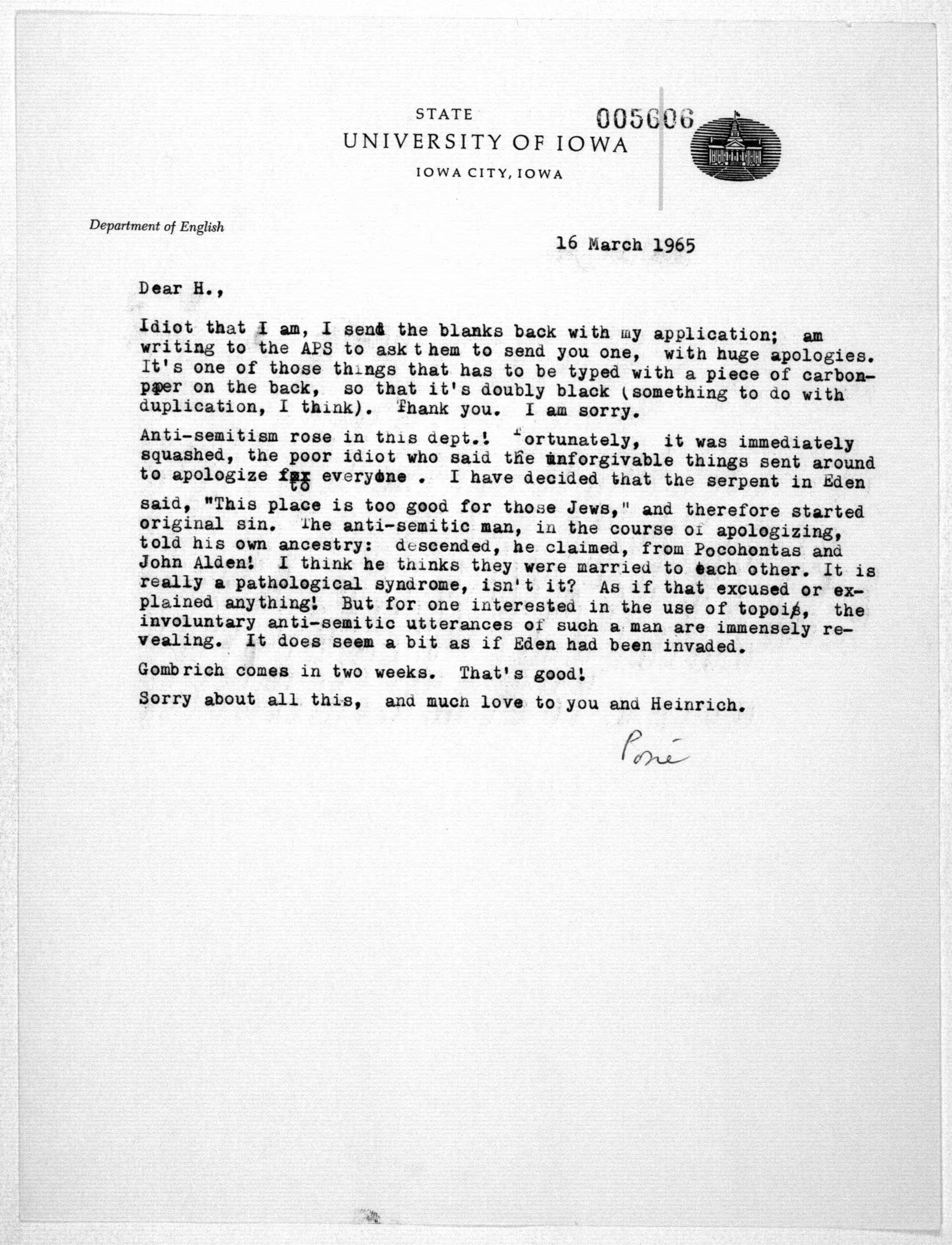 Scanned image of the current content page