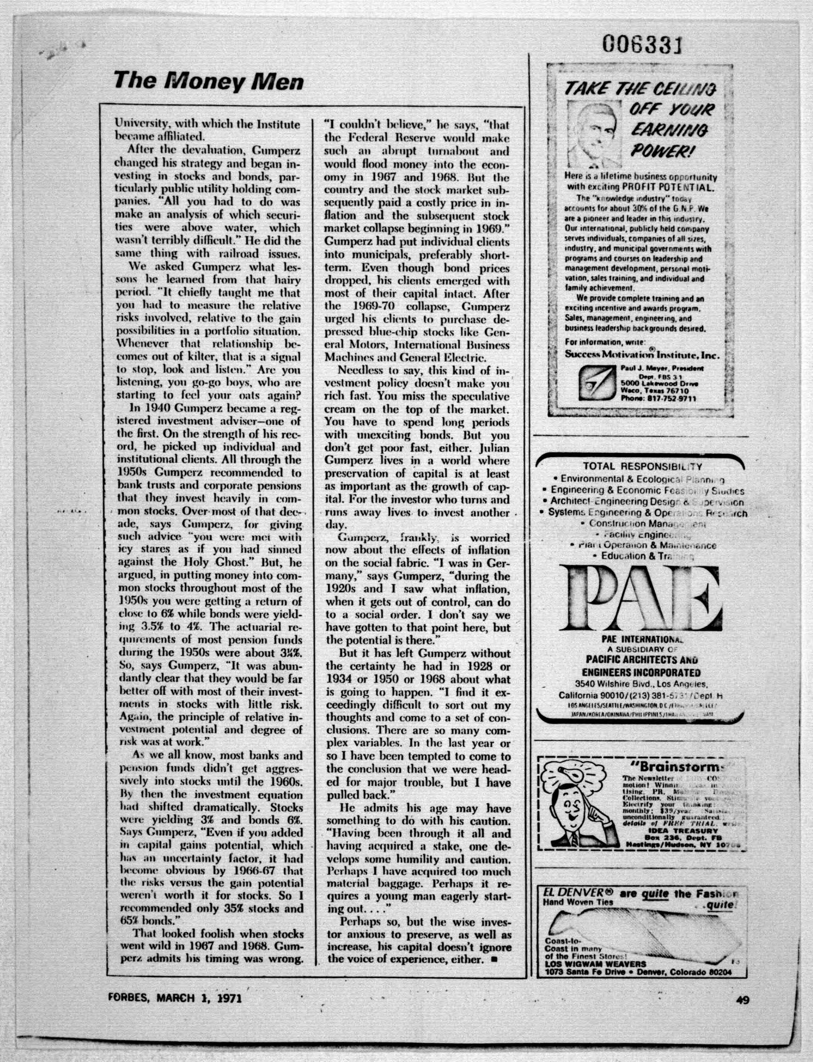 Scanned image of the current content page