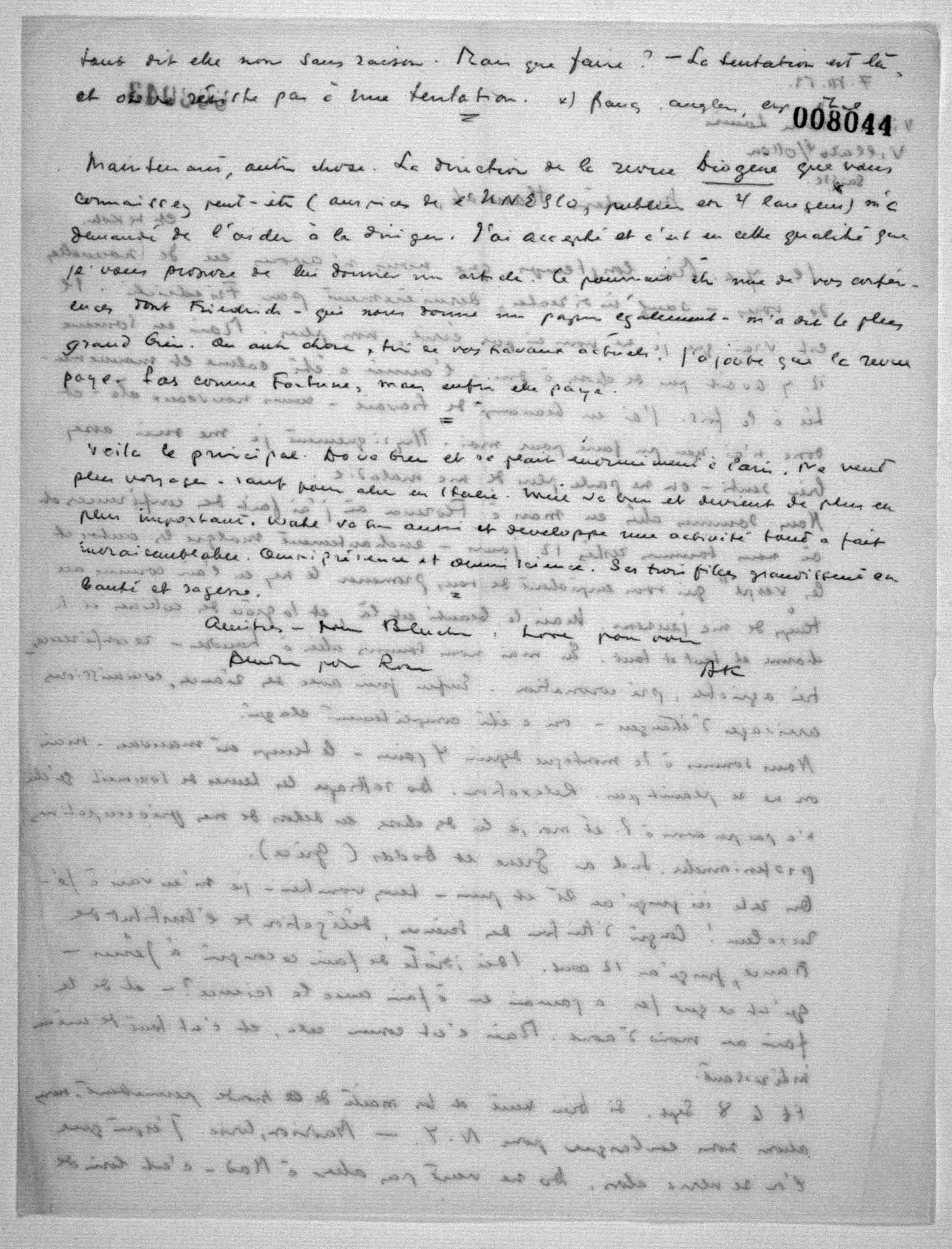 Scanned image of the current content page