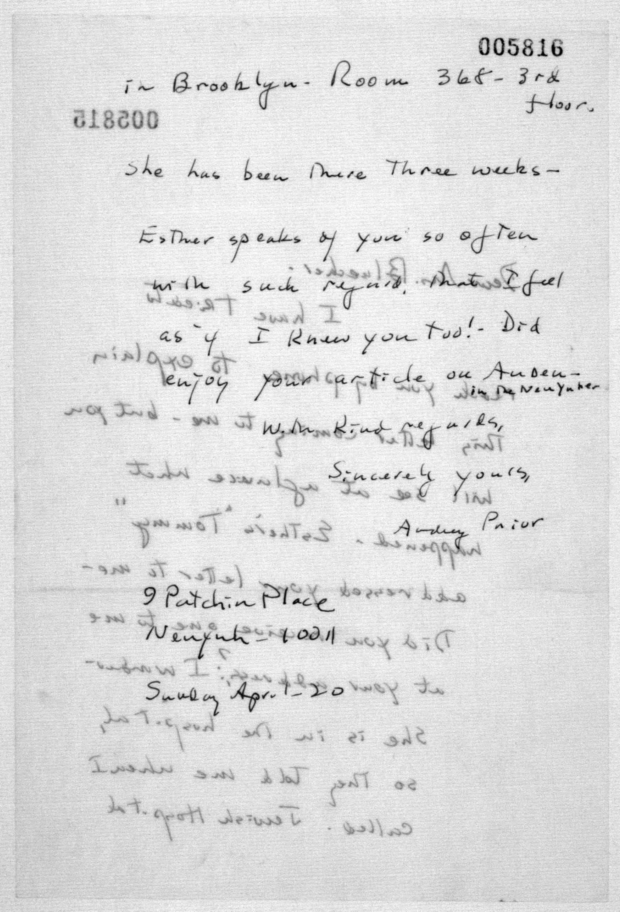 Scanned image of the current content page