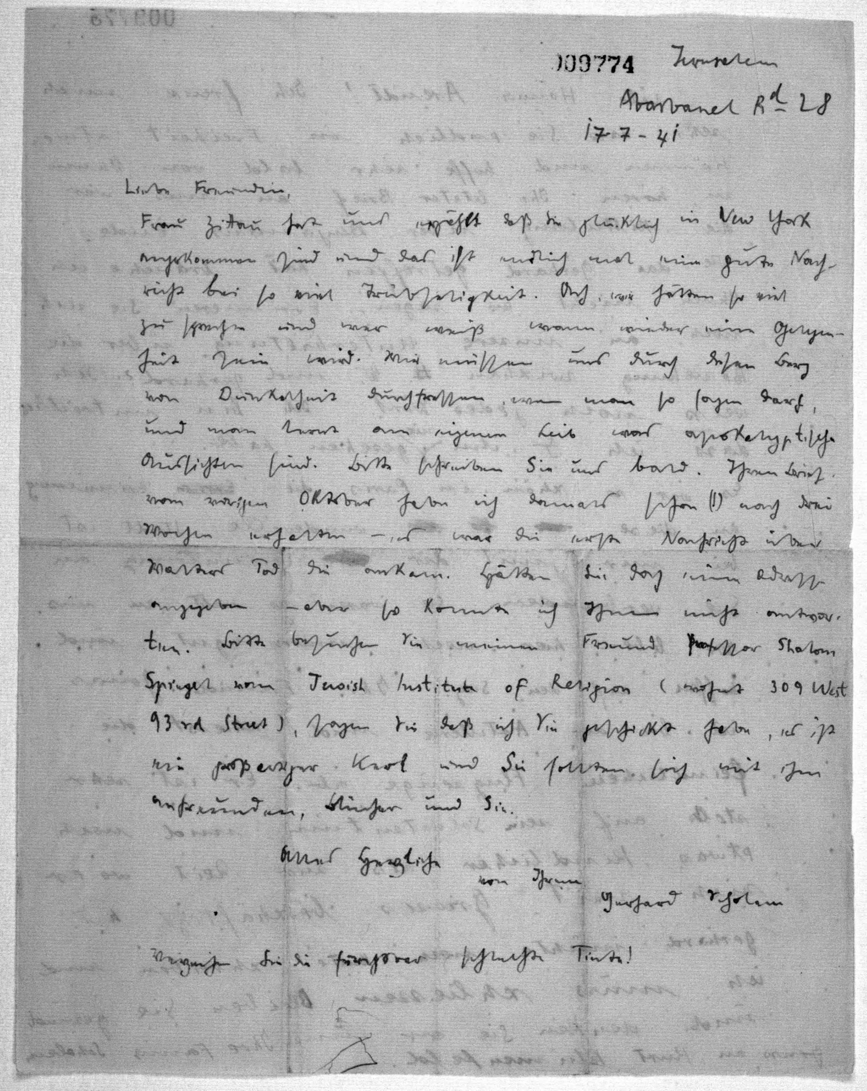 Scanned image of the current content page