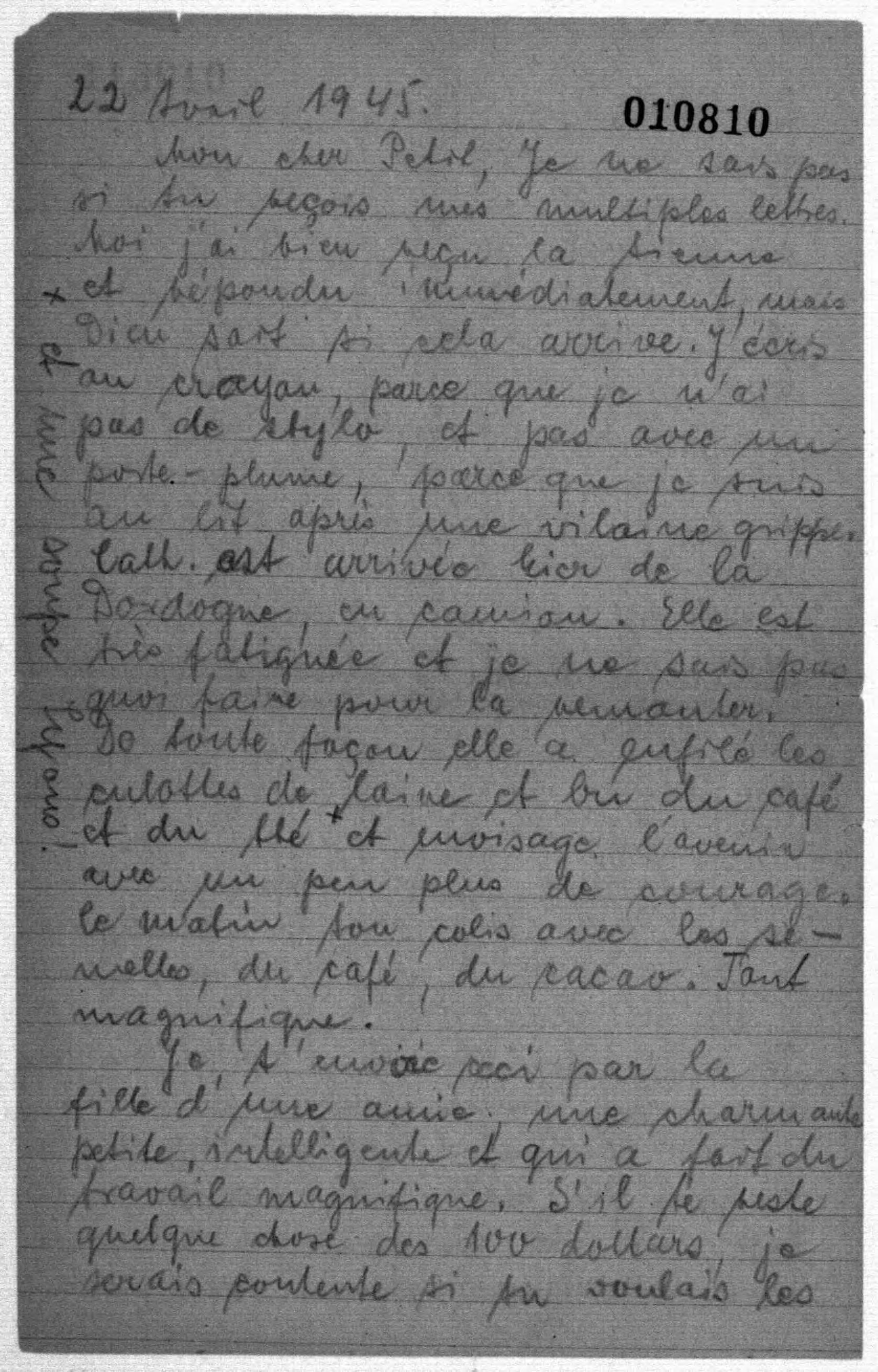 Scanned image of the current content page