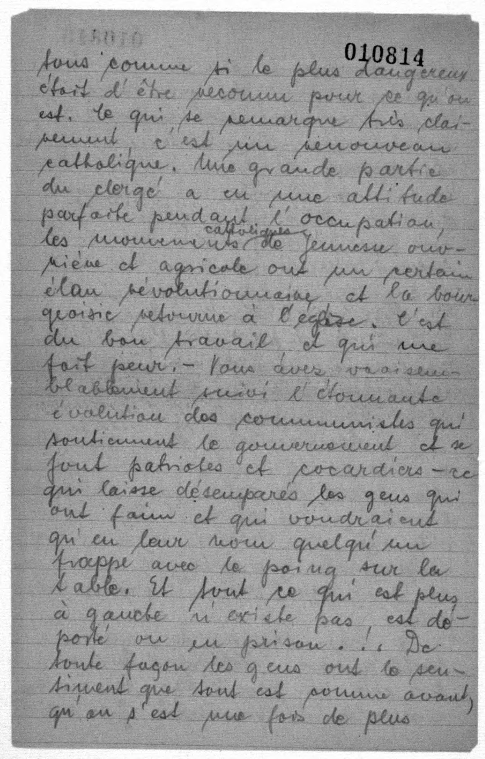 Scanned image of the current content page