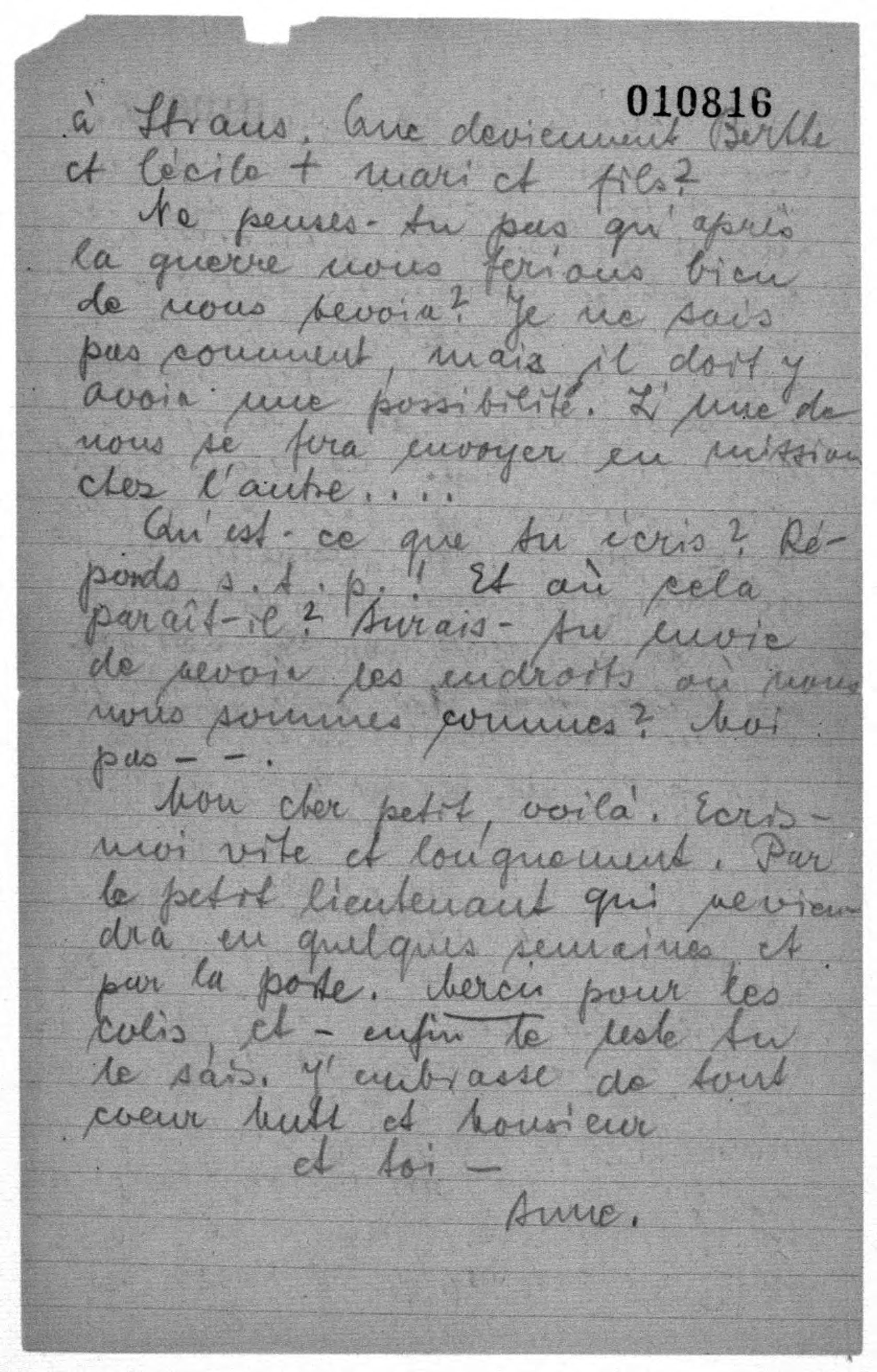 Scanned image of the current content page