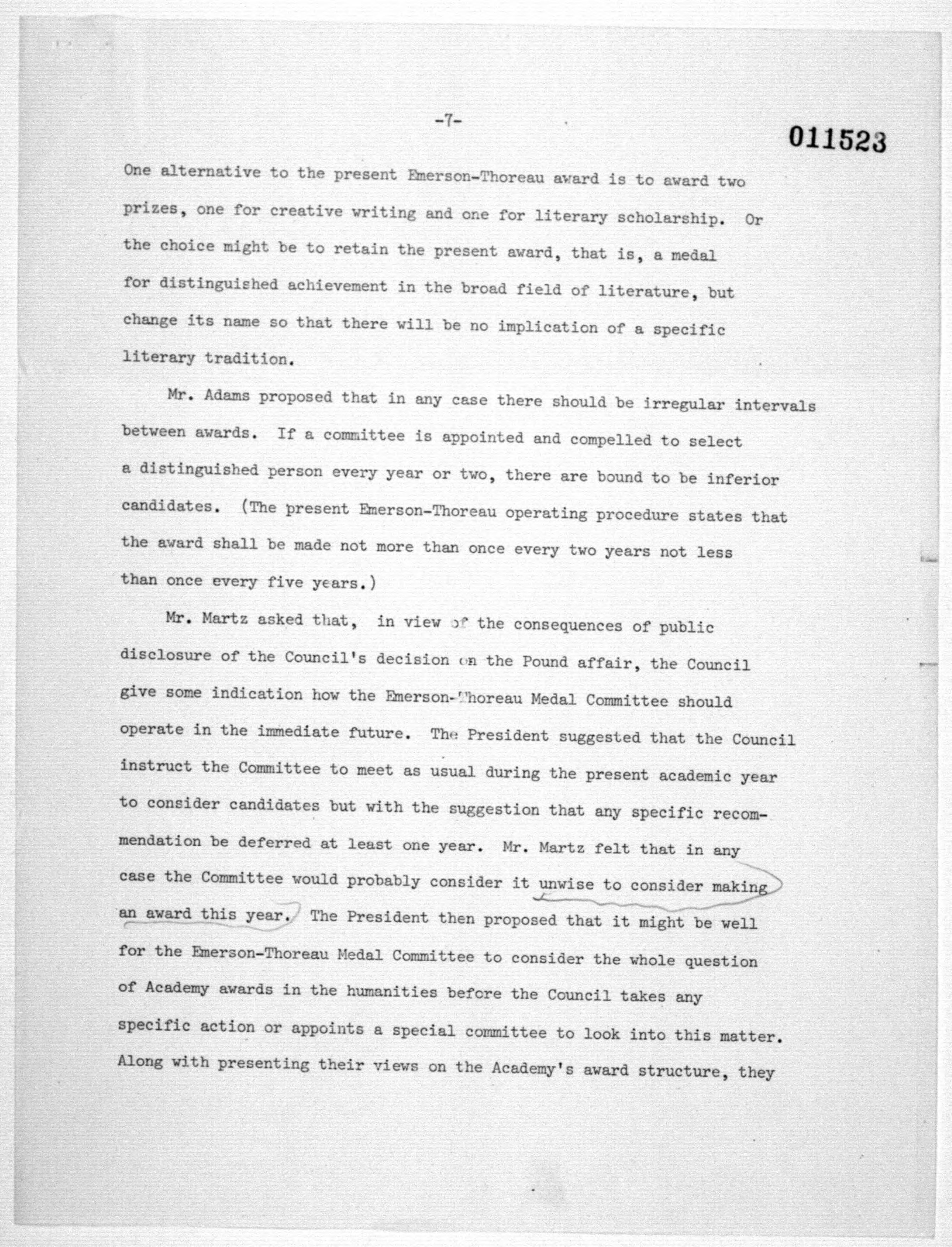 Scanned image of the current content page