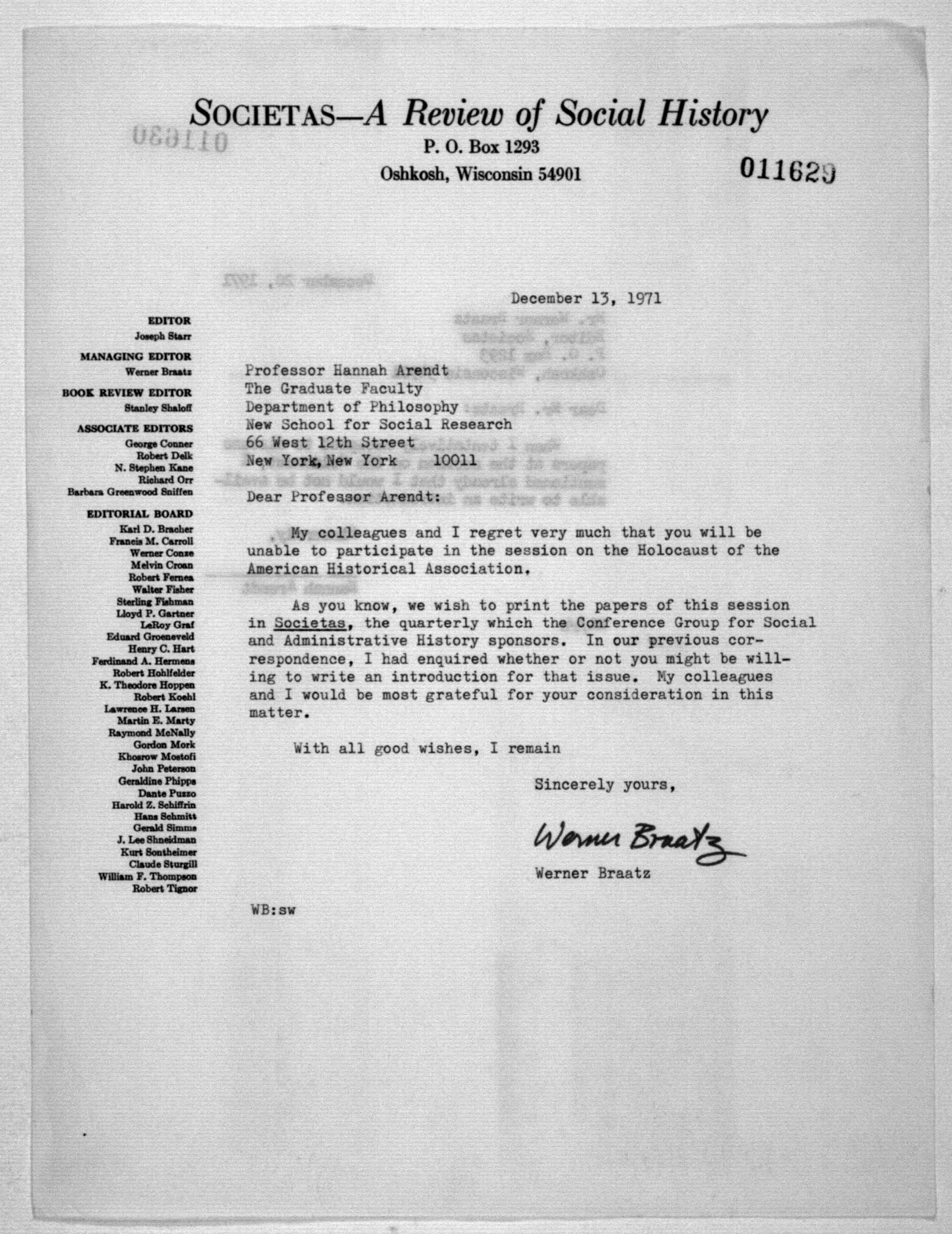 Scanned image of the current content page