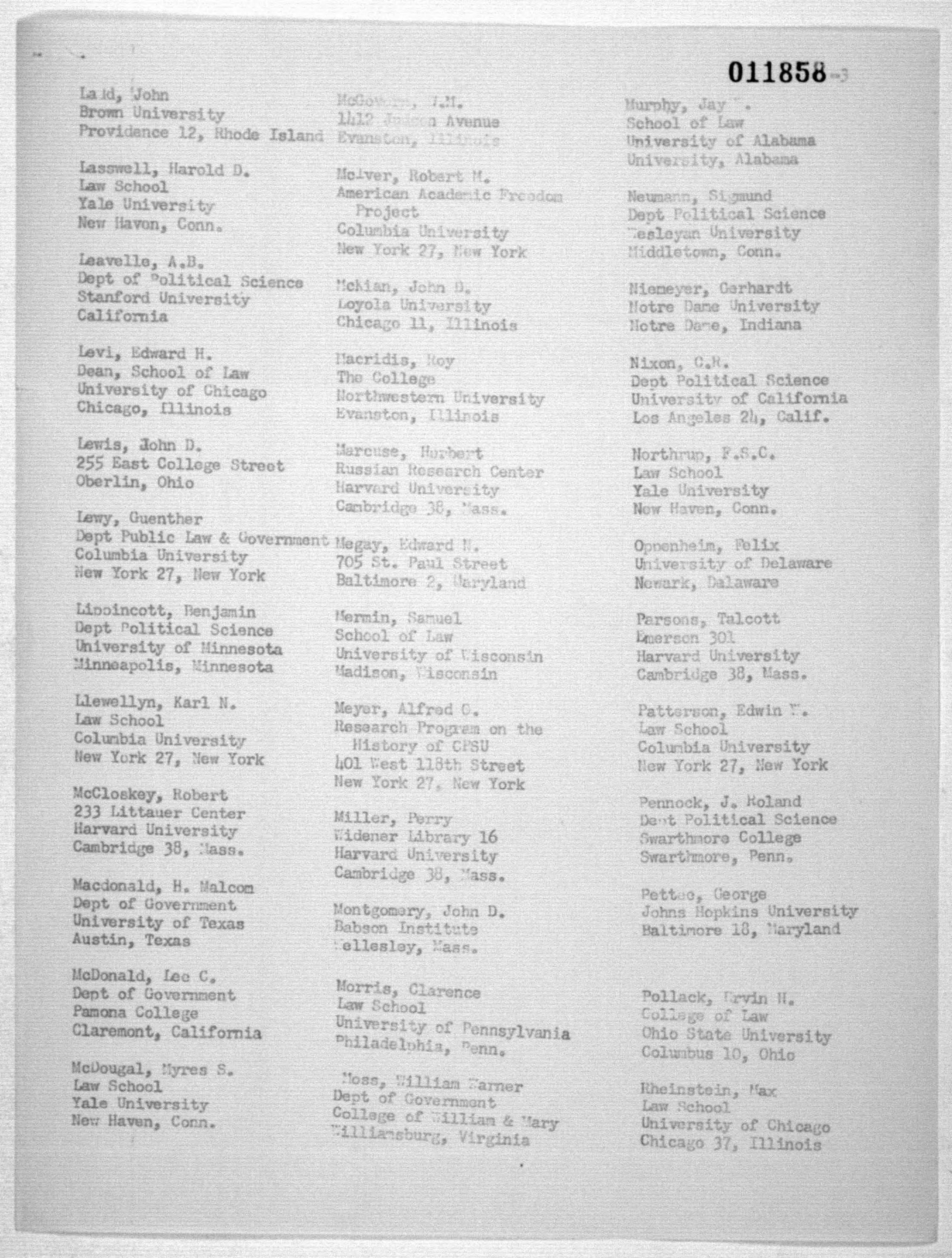 Scanned image of the current content page