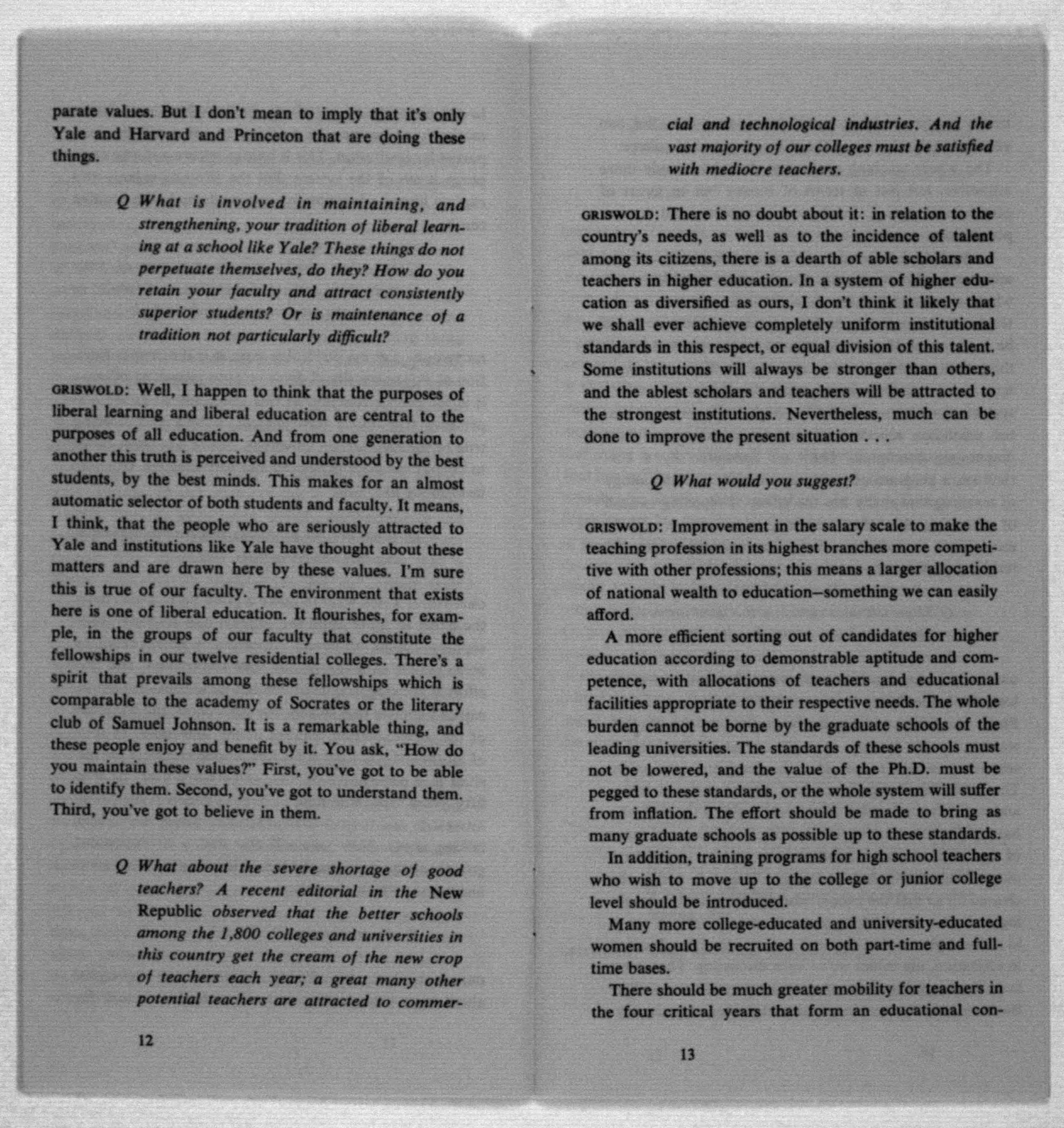 Scanned image of the current content page