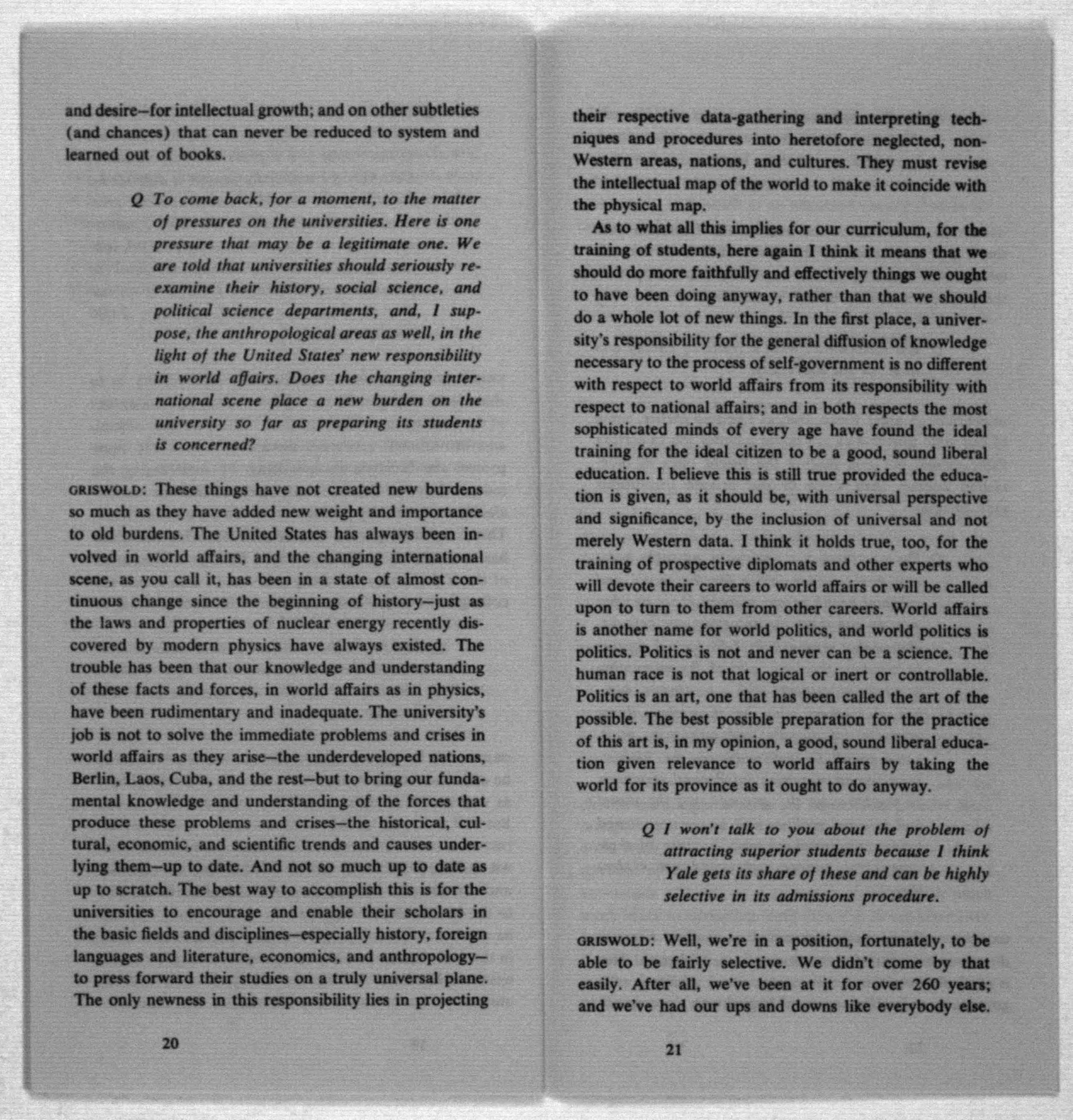 Scanned image of the current content page