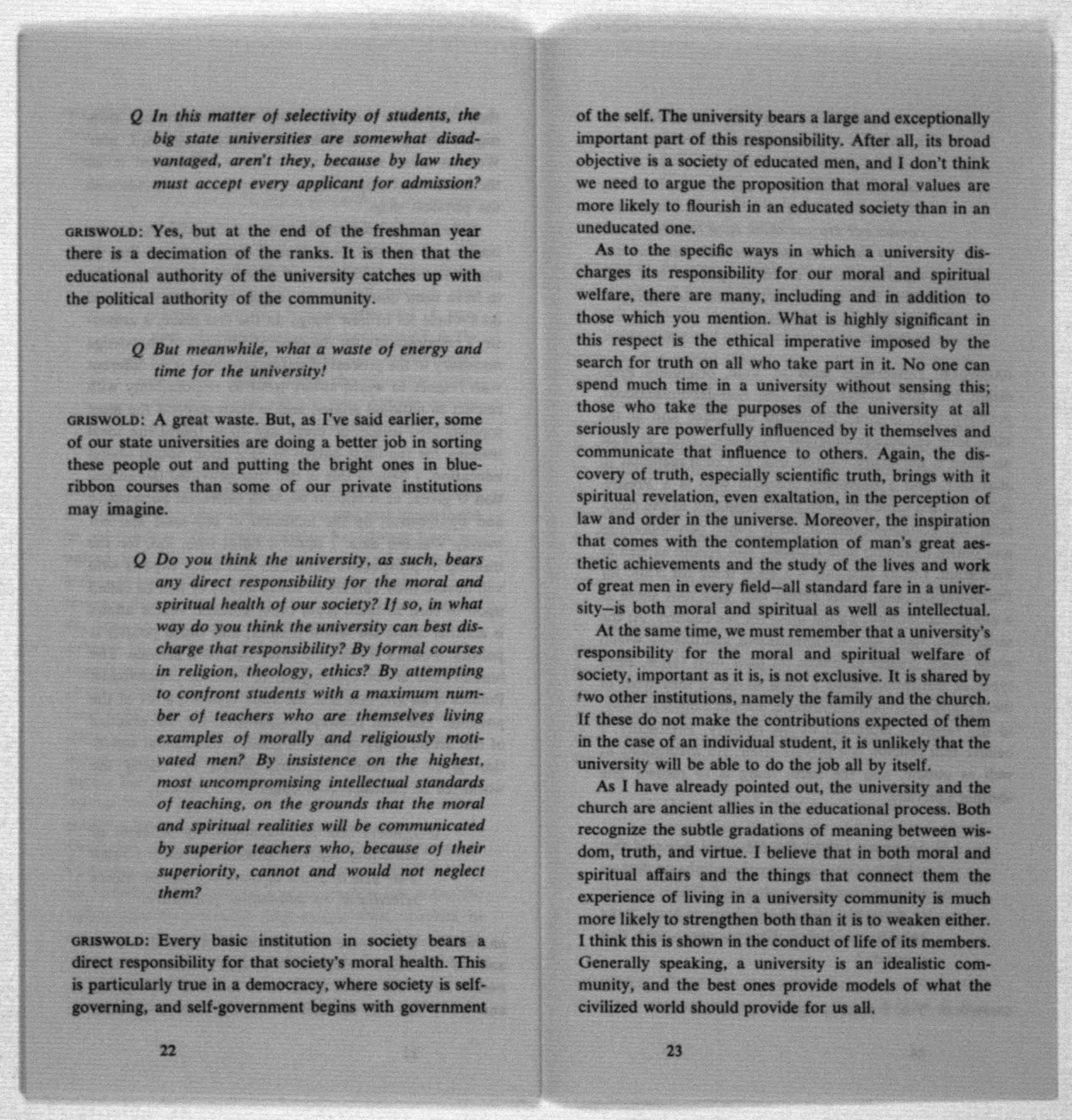 Scanned image of the current content page