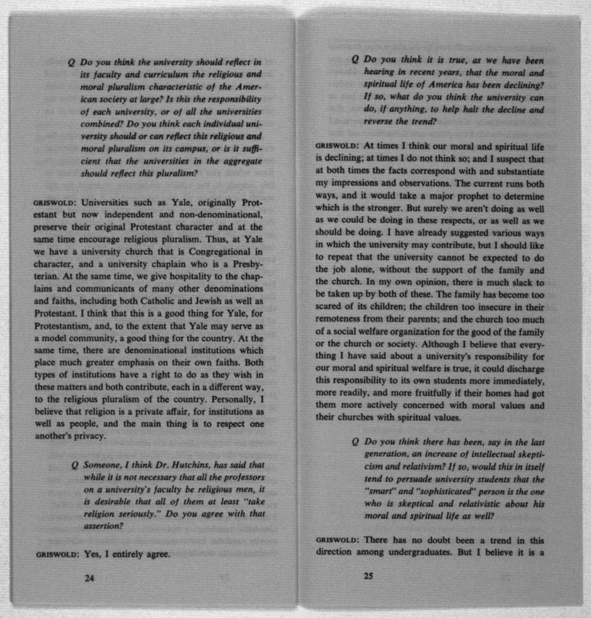 Scanned image of the current content page
