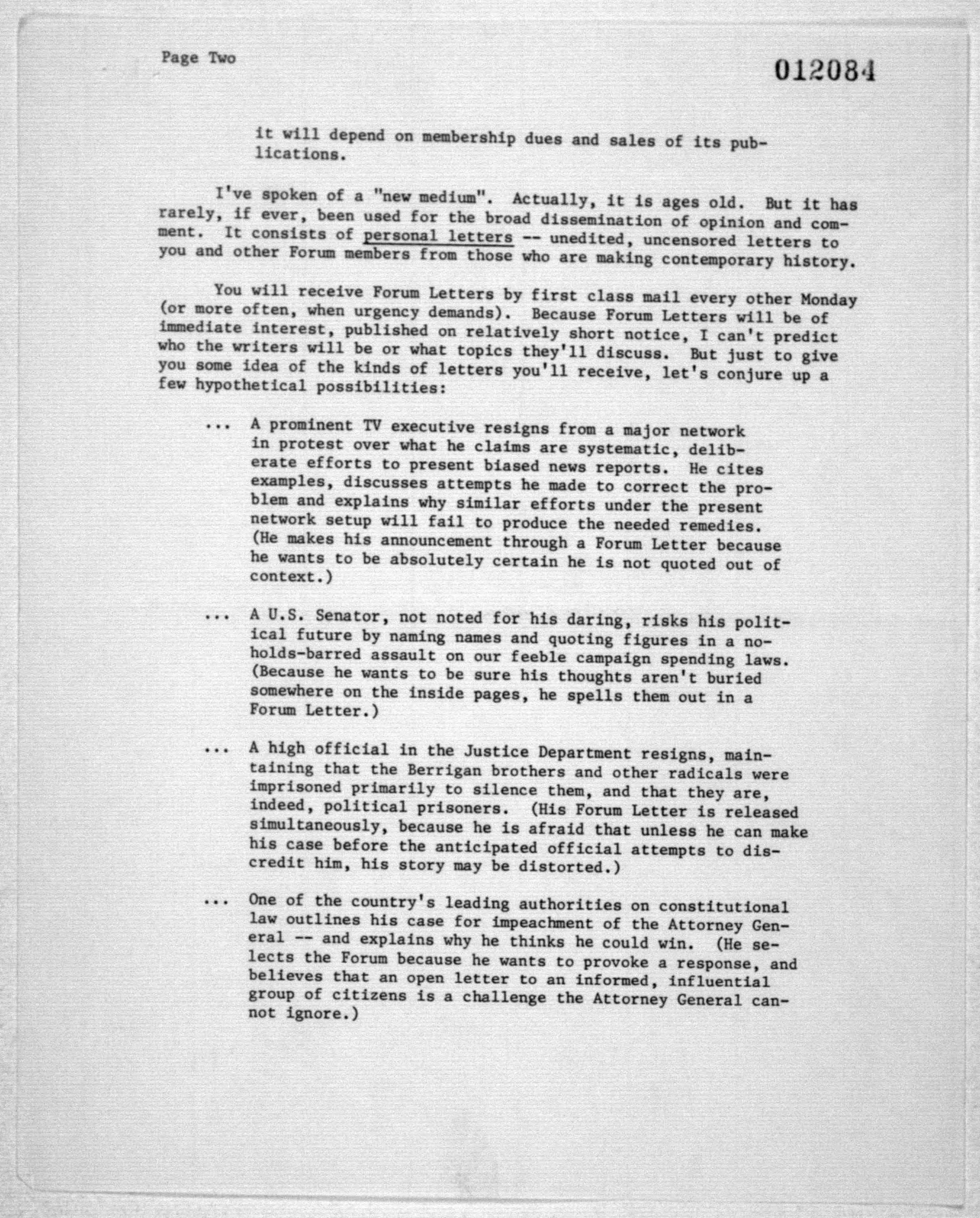 Scanned image of the current content page