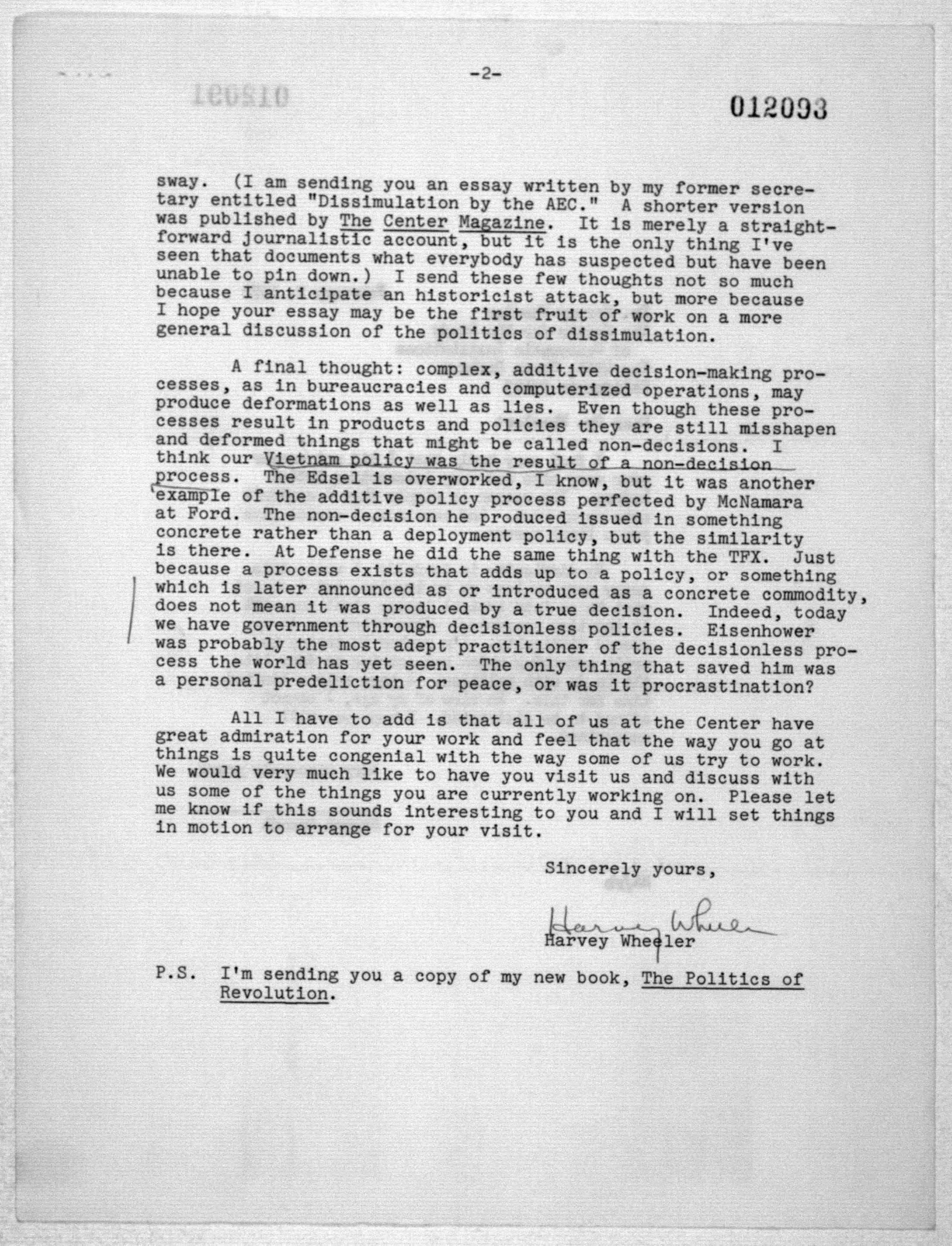 Scanned image of the current content page