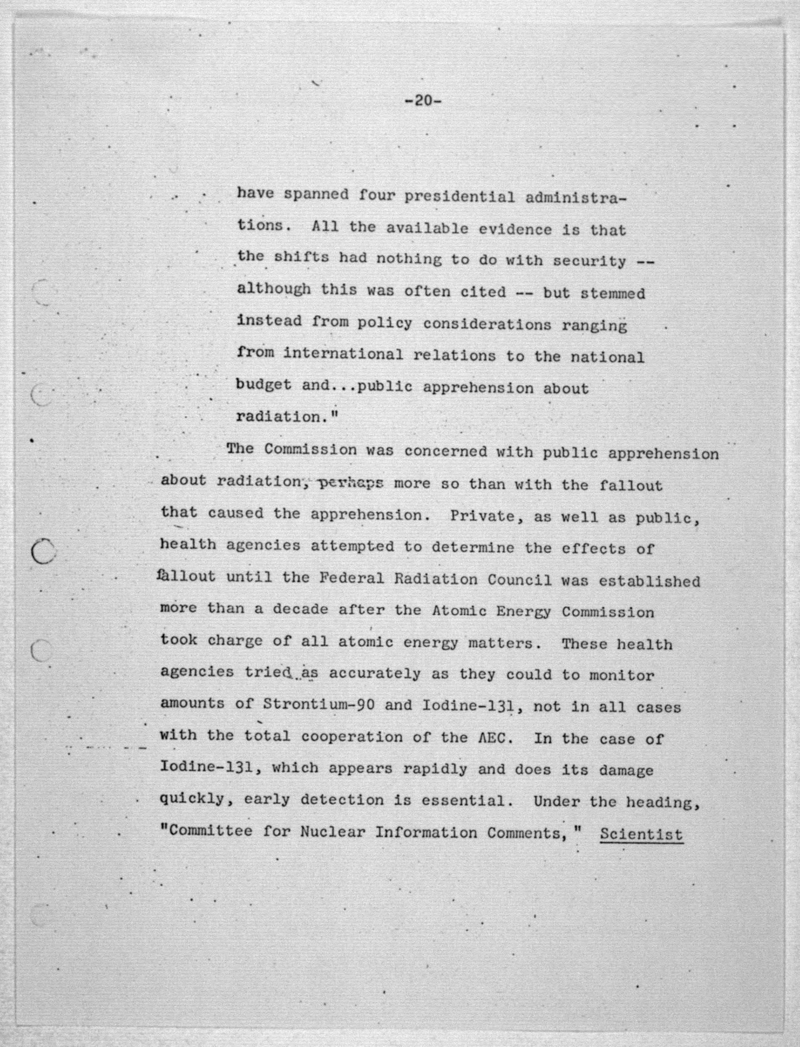 Scanned image of the current content page
