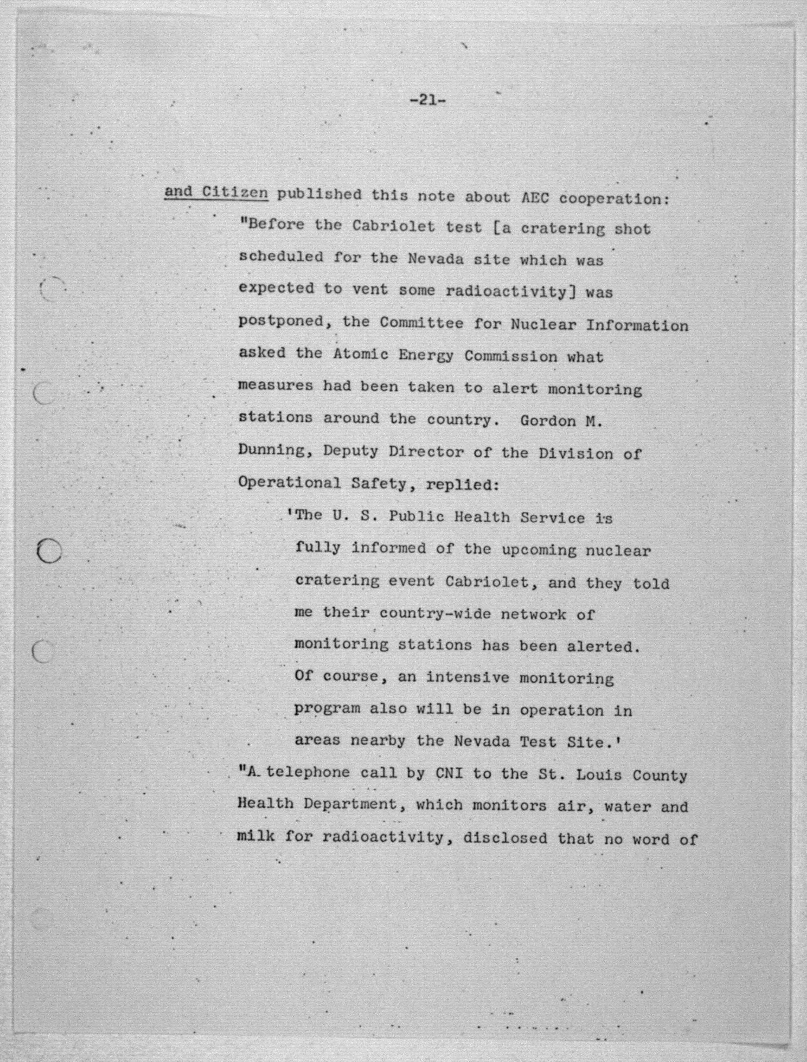 Scanned image of the current content page